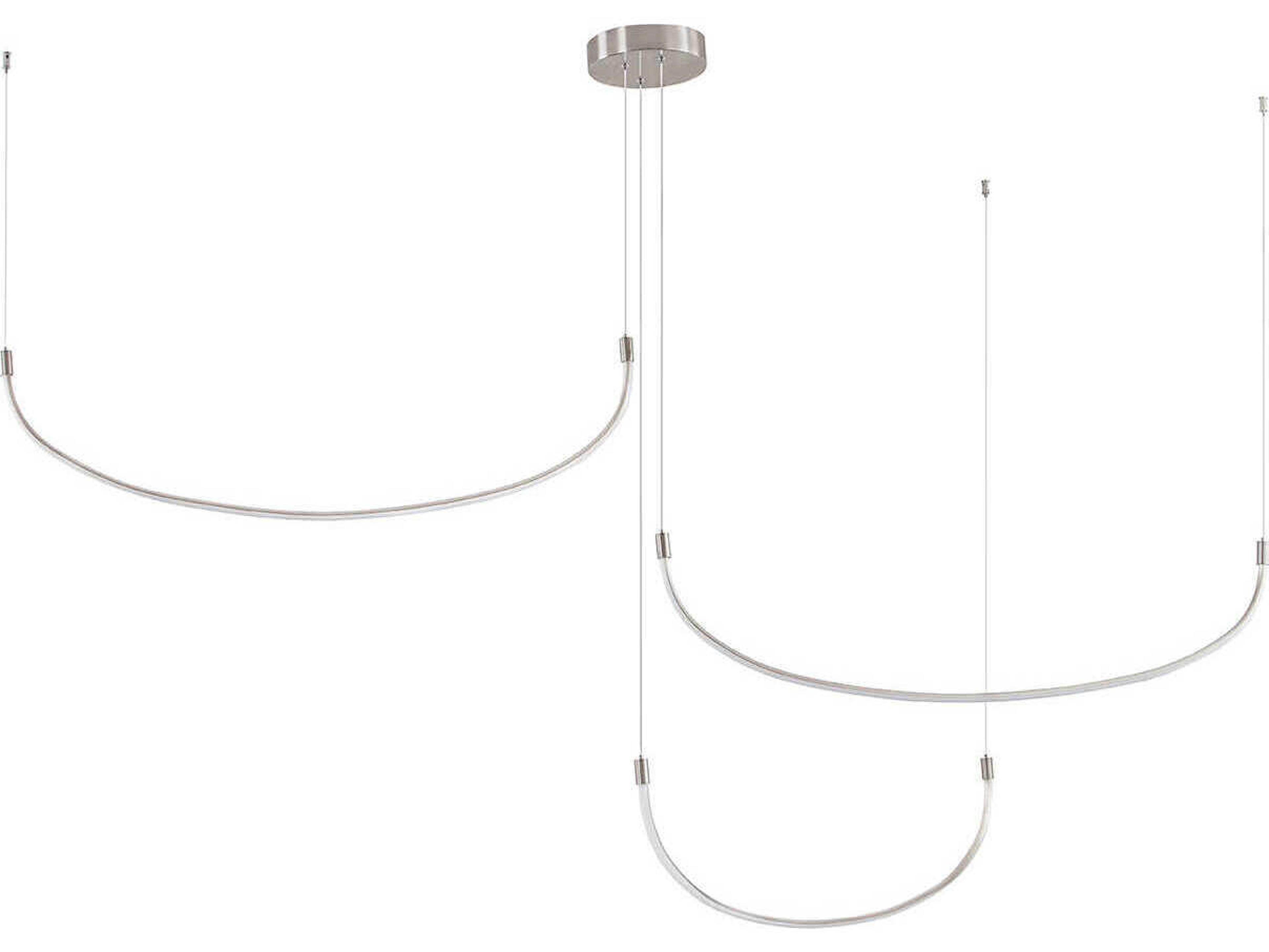 Kuzco Lighting Talis Brushed Nickel Linear Pendant