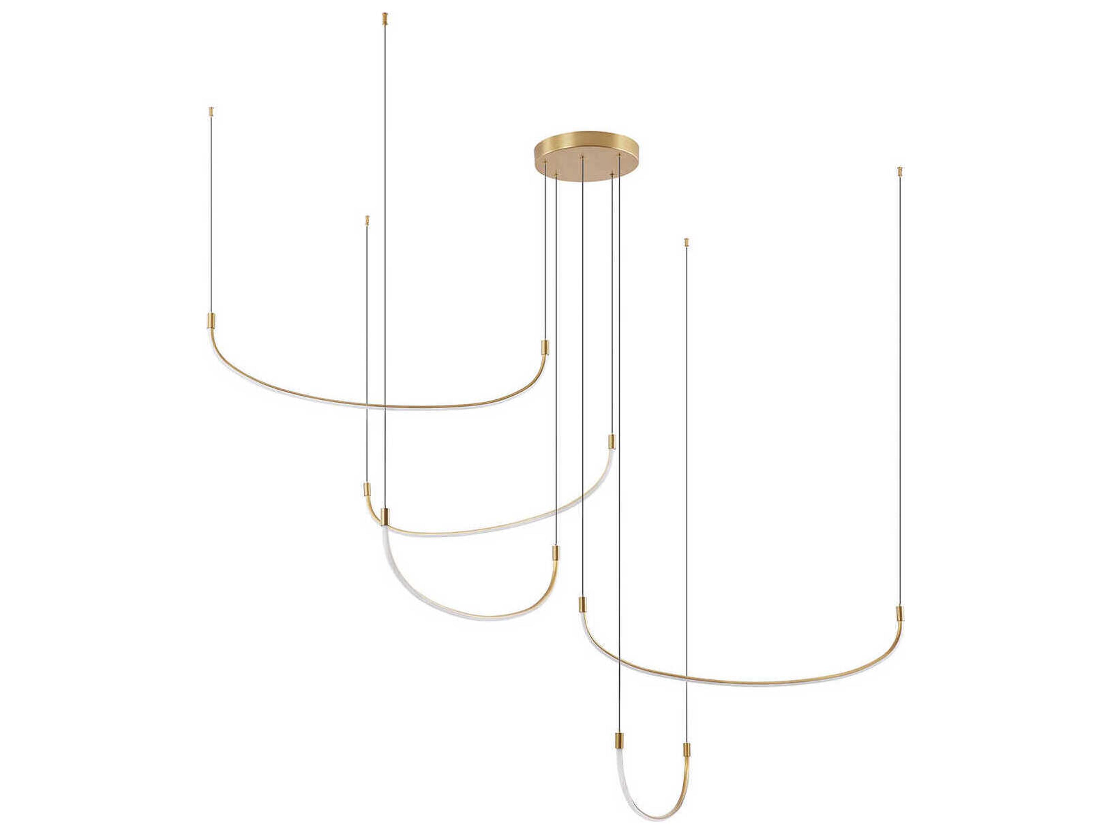 Kuzco Lighting Talis Brushed Gold Linear Pendant