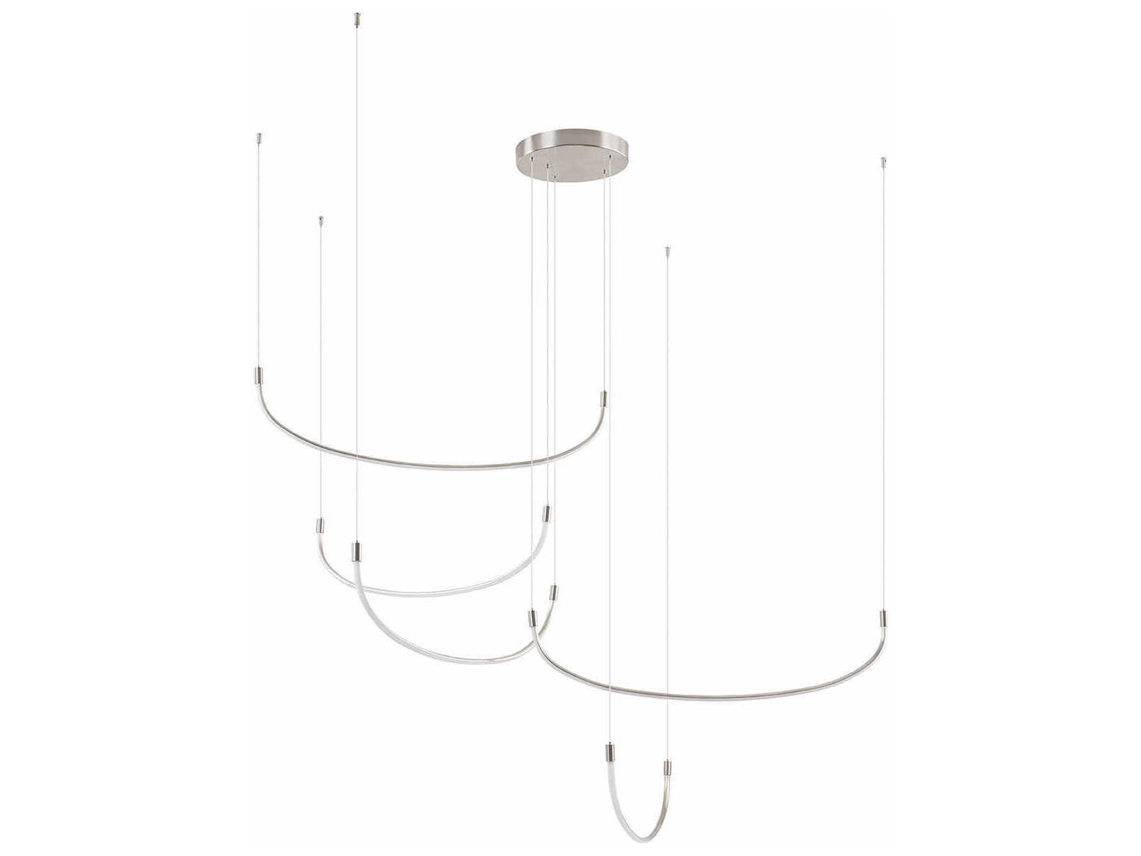 Kuzco Lighting Talis Brushed Nickel Linear Pendant