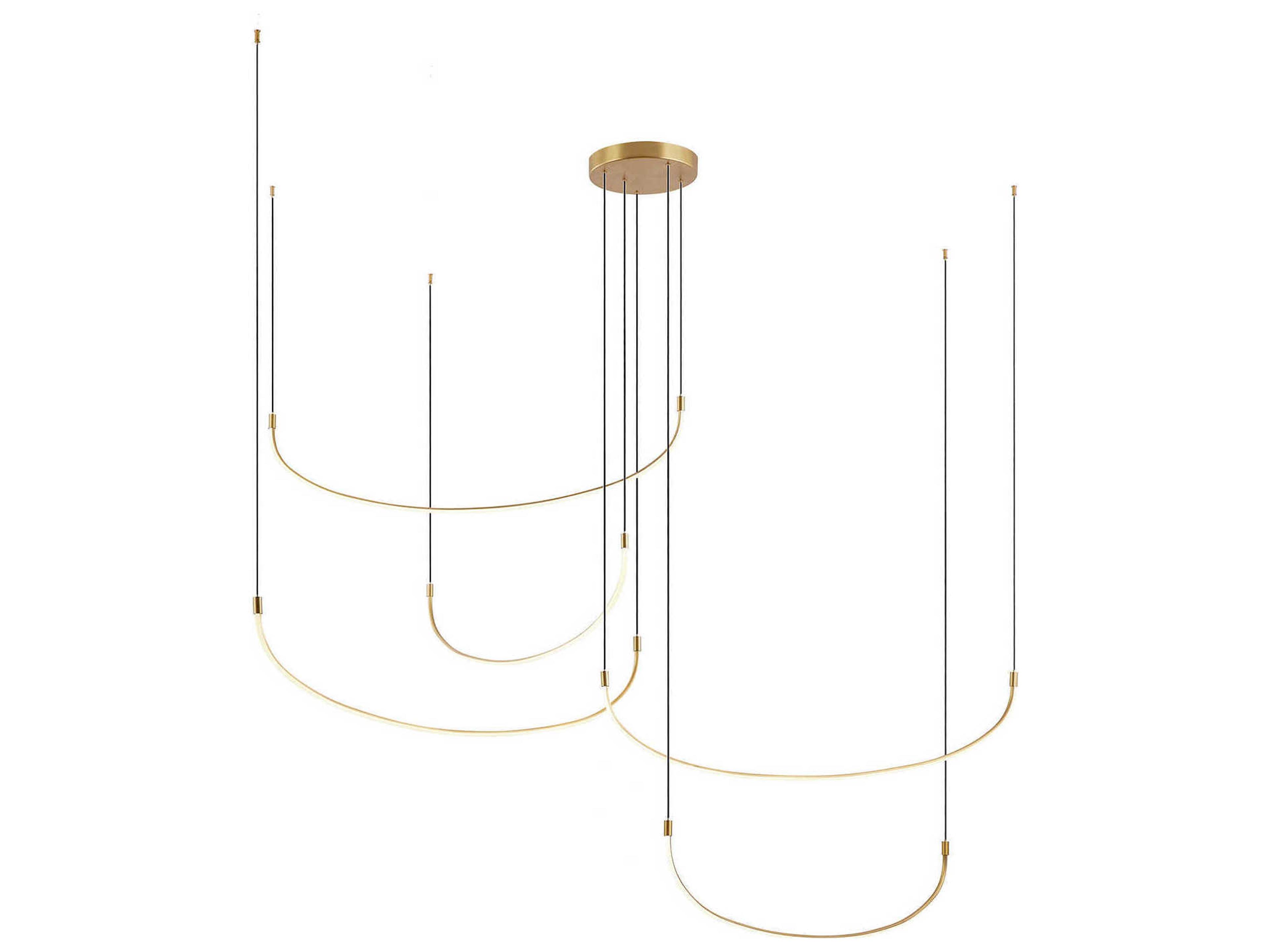 Kuzco Lighting Talis Brushed Gold Linear Pendant
