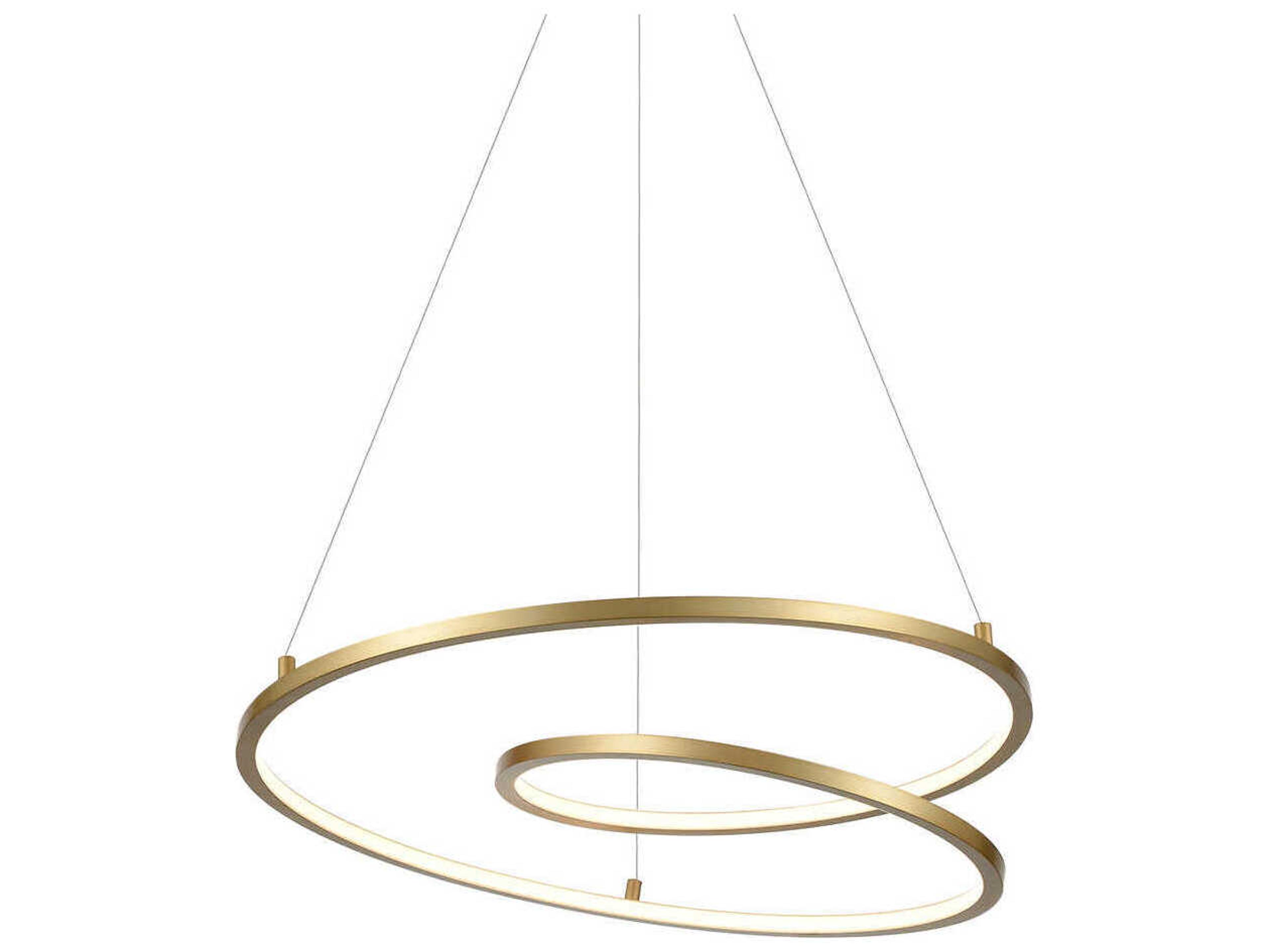 Kuzco Lighting Twist Antique Brass Pendant