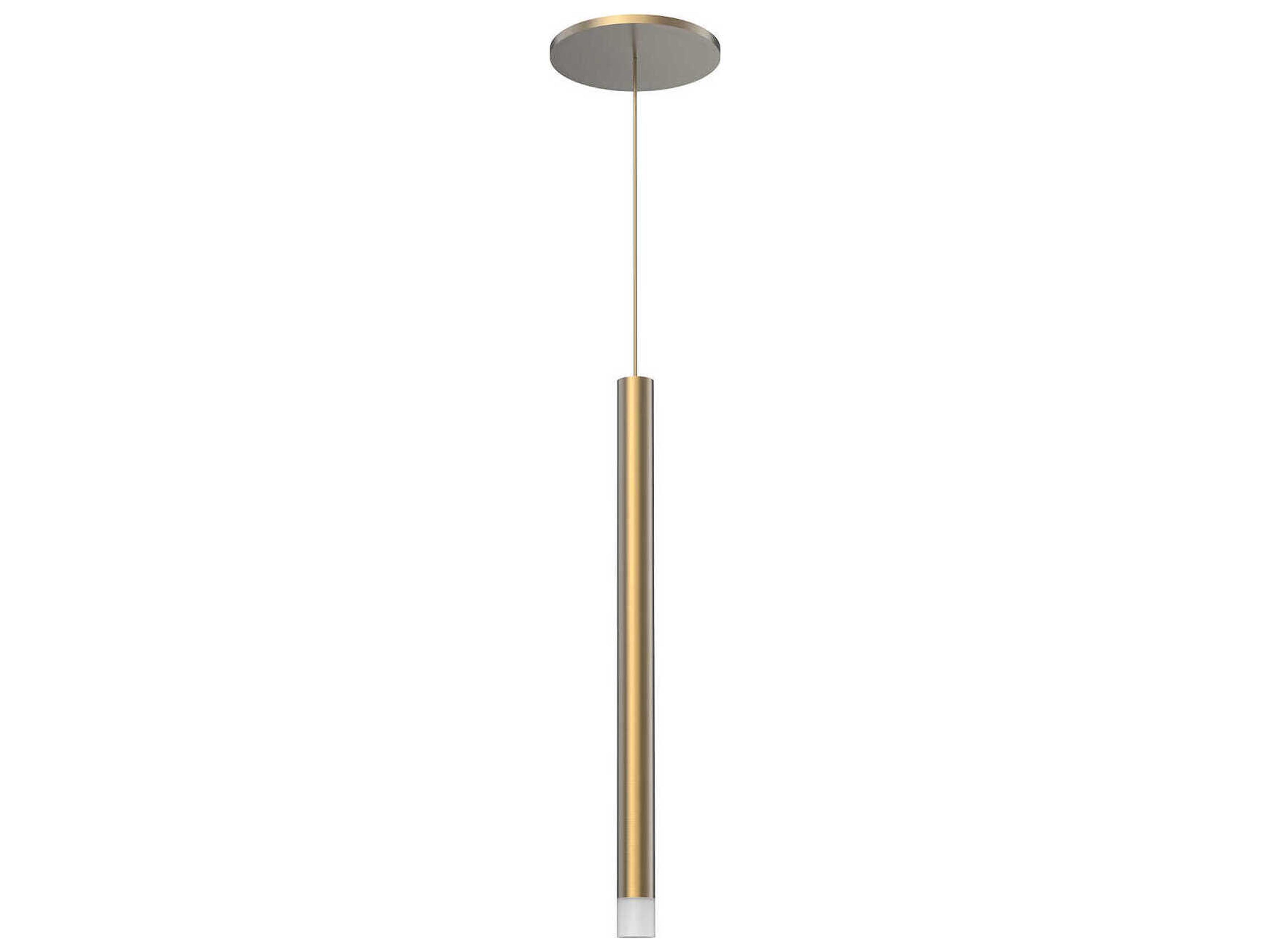 Kuzco Lighting Elixir Brushed Gold Cylinder Mini Pendant