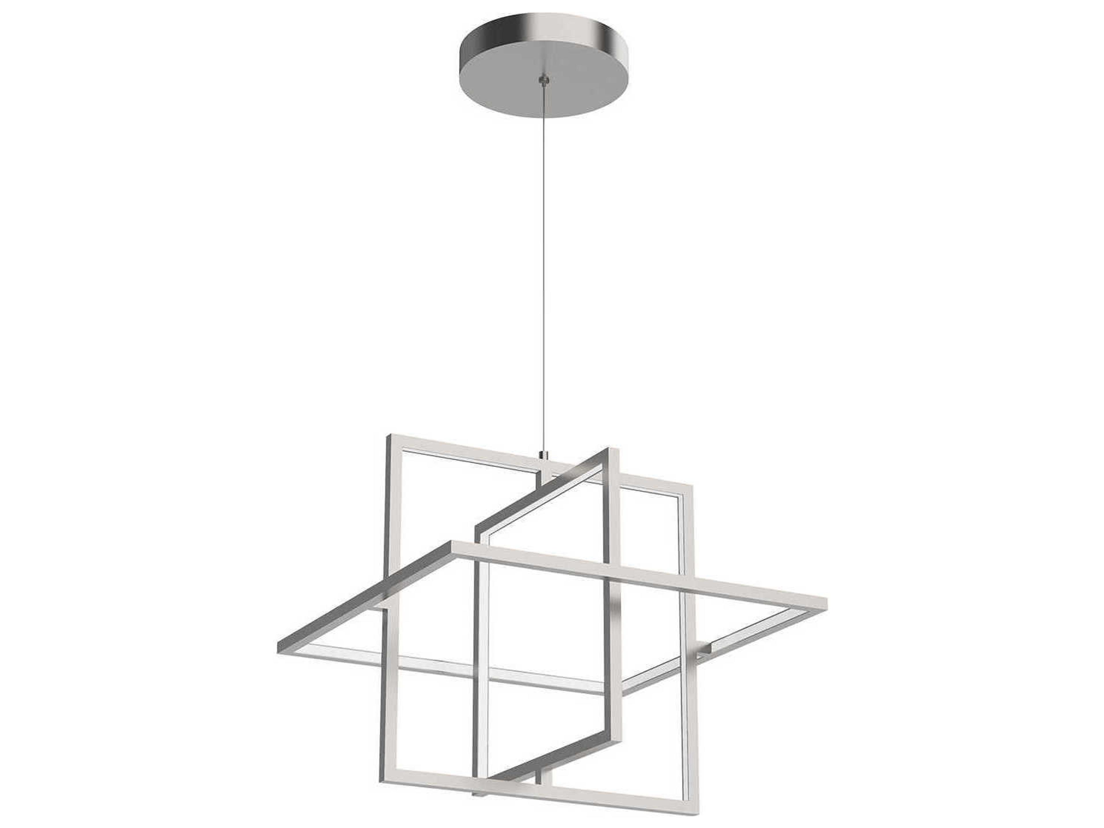 Kuzco Lighting Mondrian Brushed Nickel Geometric Pendant