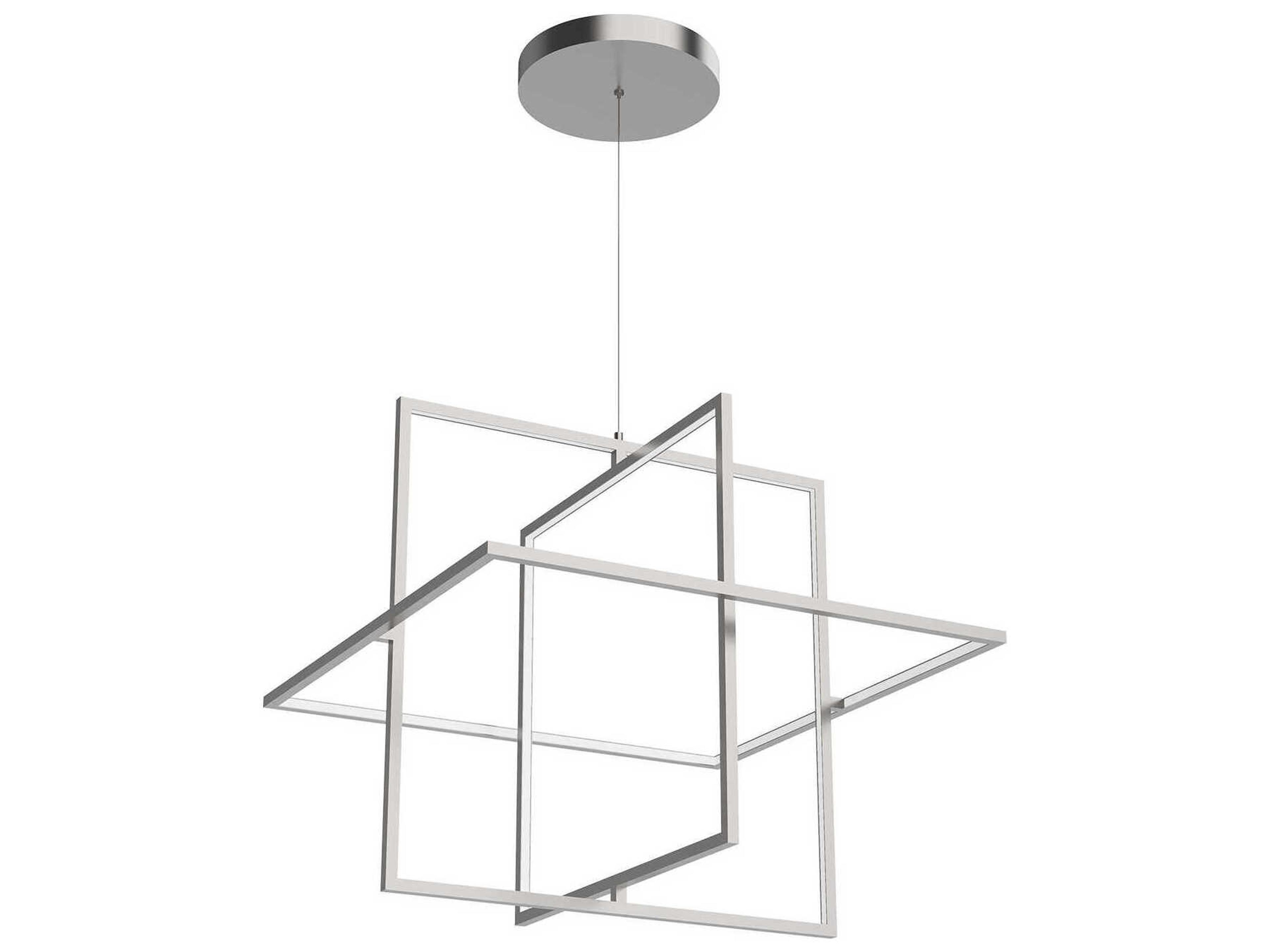 Kuzco Lighting Mondrian Brushed Nickel Geometric Pendant