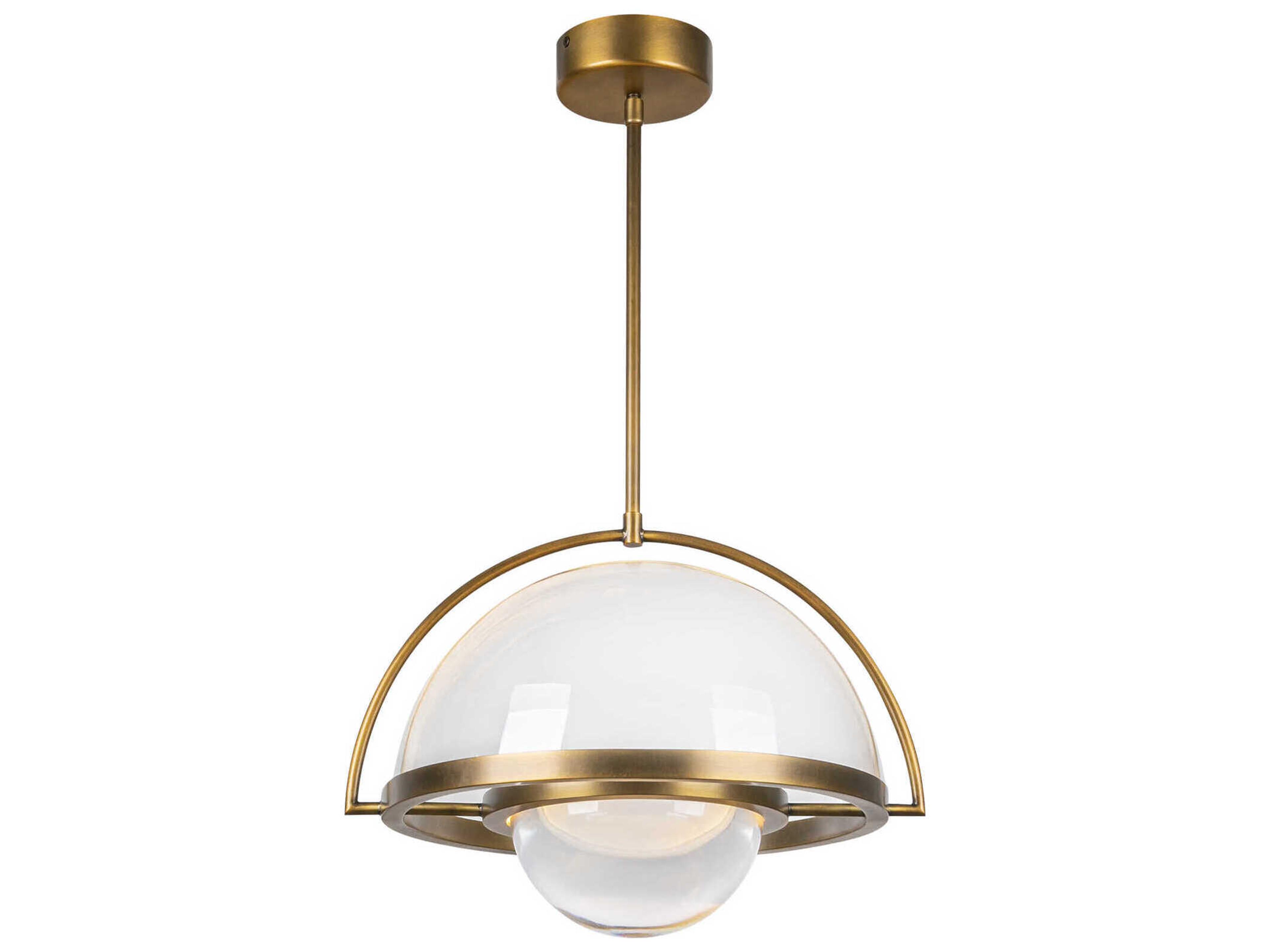 Kuzco Lighting Bowery Vintage Brass Dome Pendant
