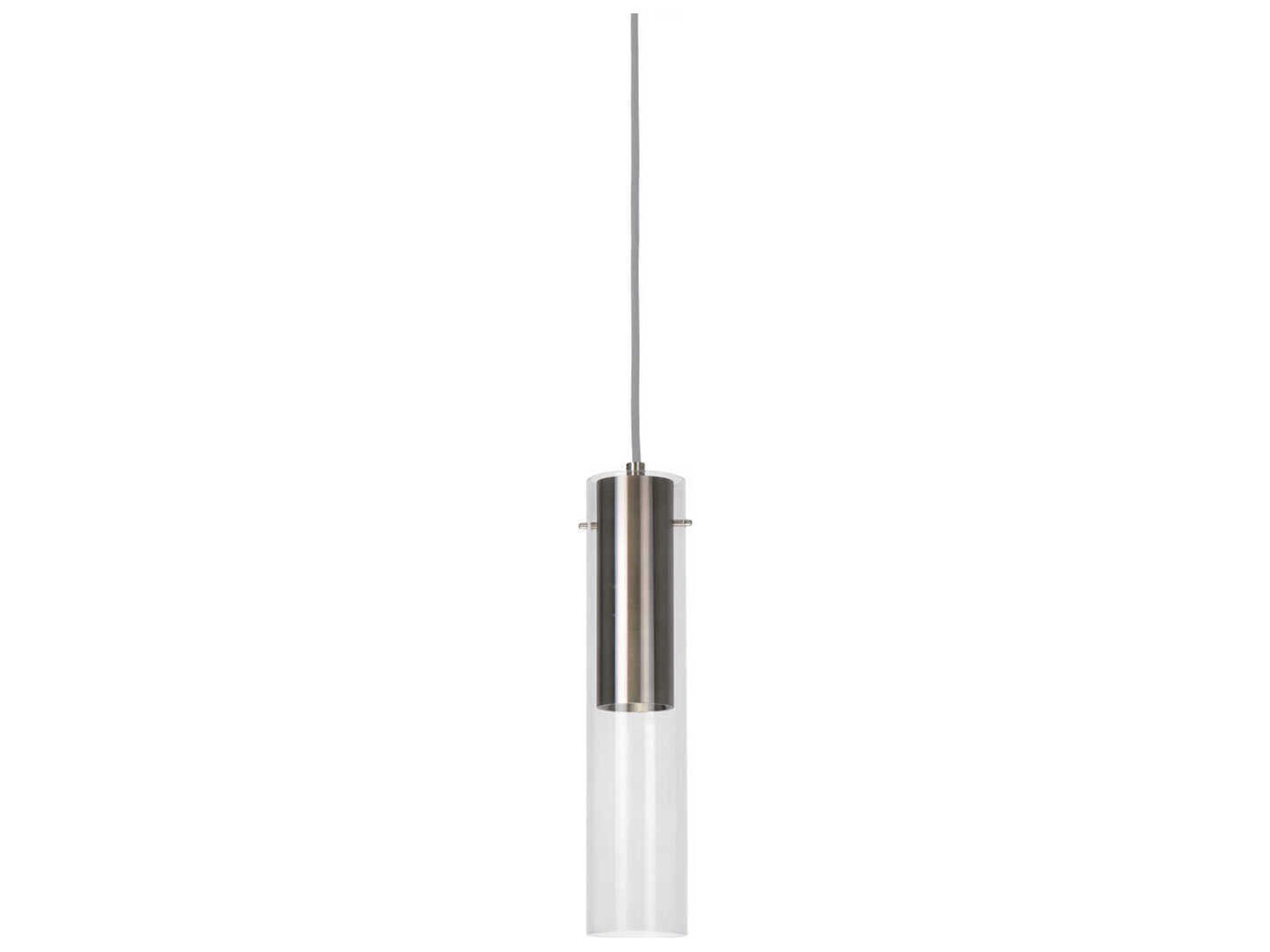 Kuzco Lighting Lena Brushed Nickel Cylinder Mini Pendant