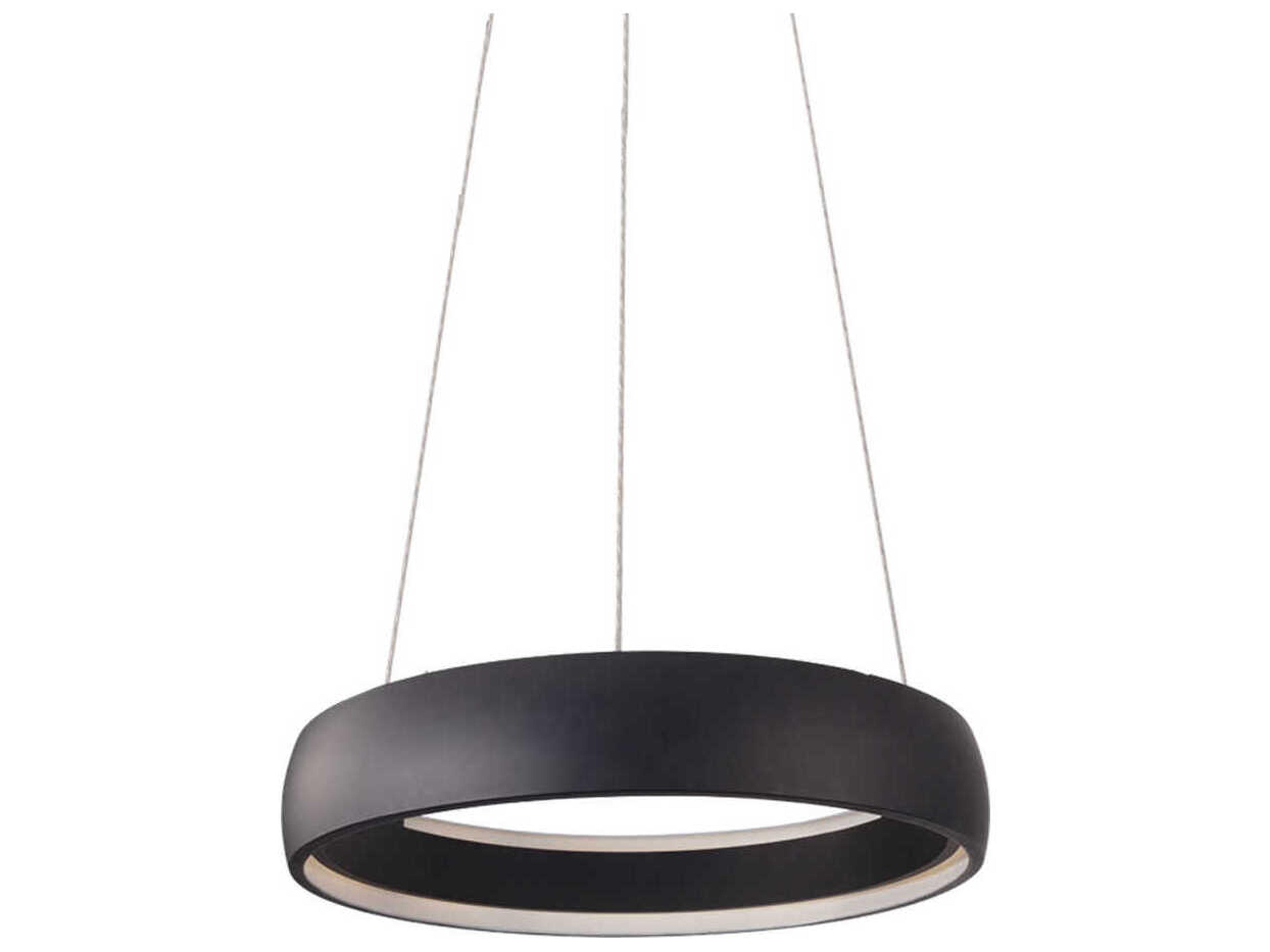 Kuzco Lighting Halo Black Round Pendant