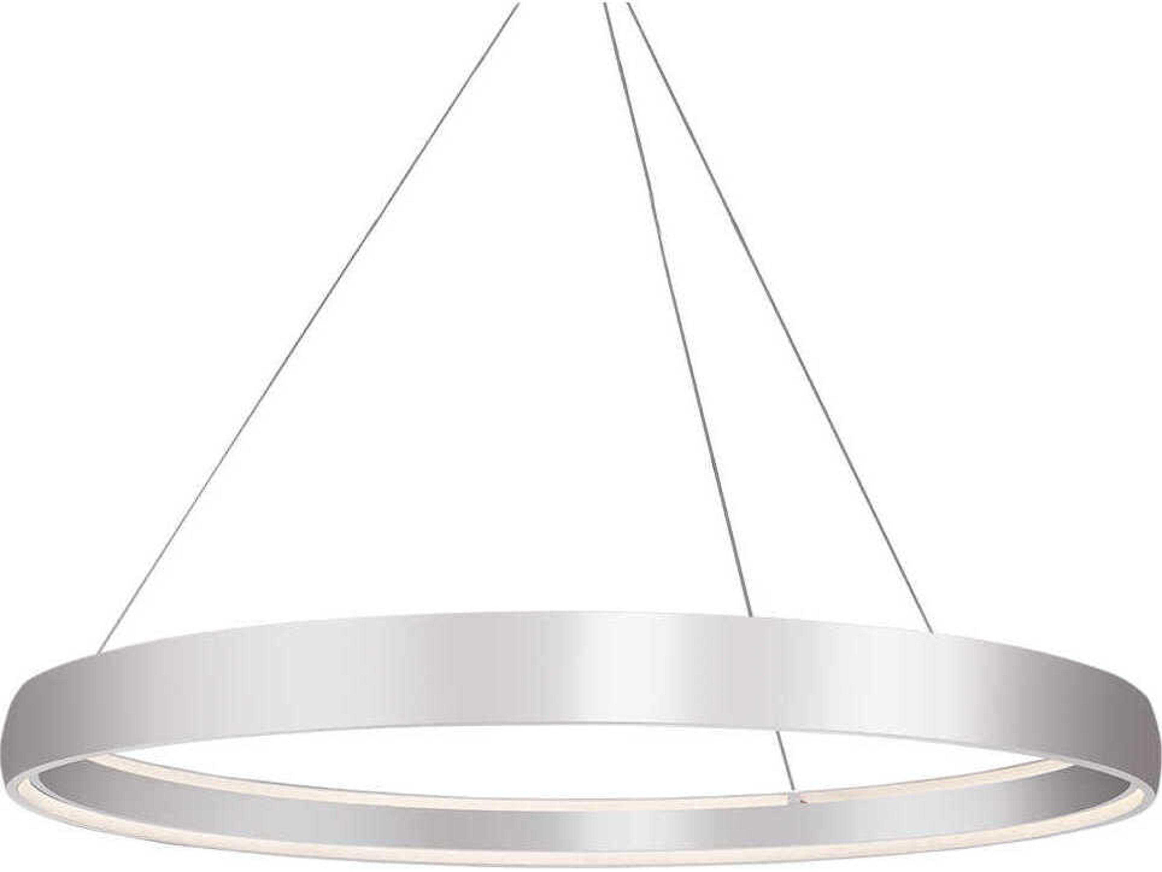 Kuzco Lighting Halo Brushed Silver Round Pendant