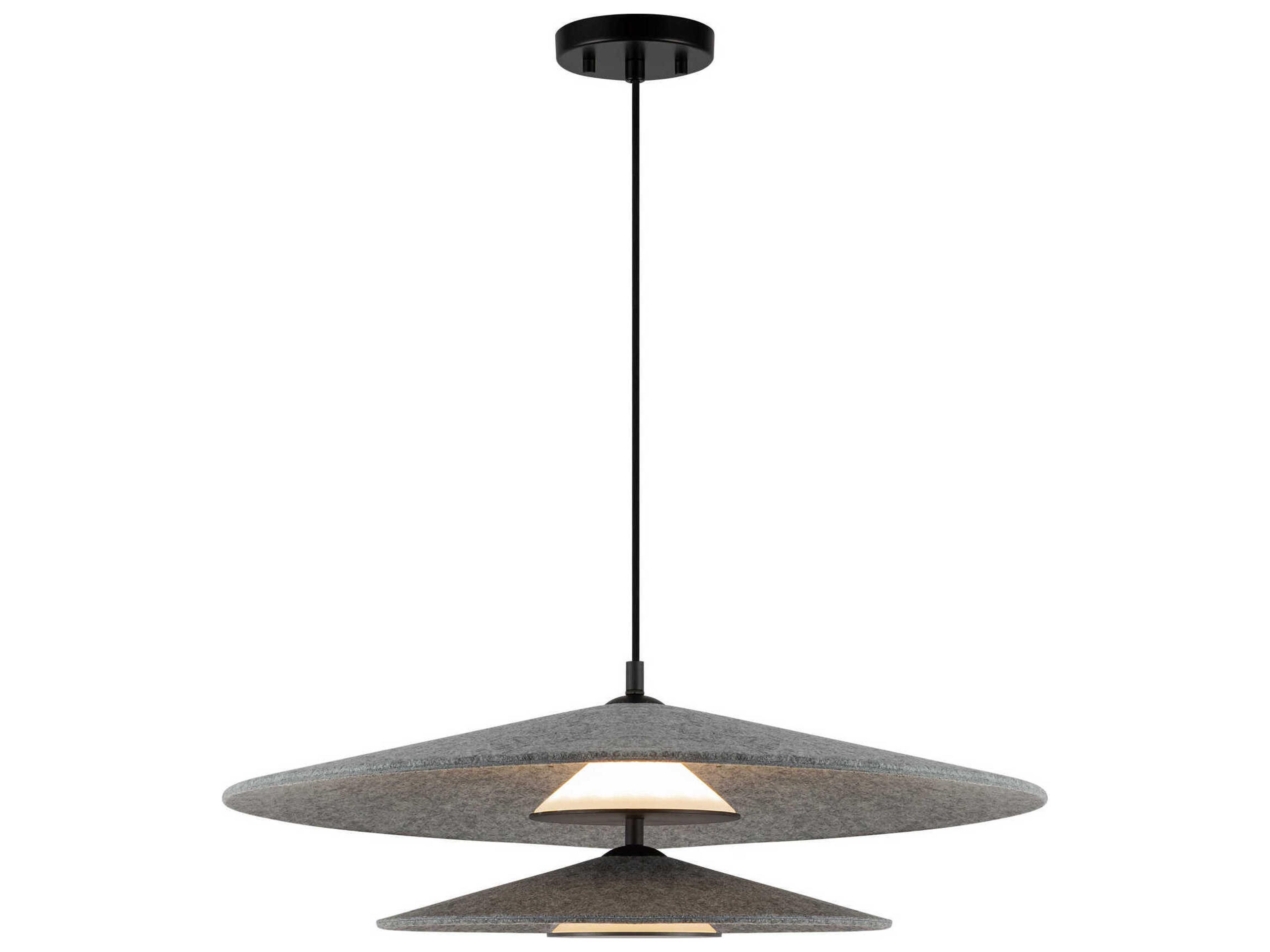 Kuzco Lighting Cruz Gray Felt Geometric Pendant