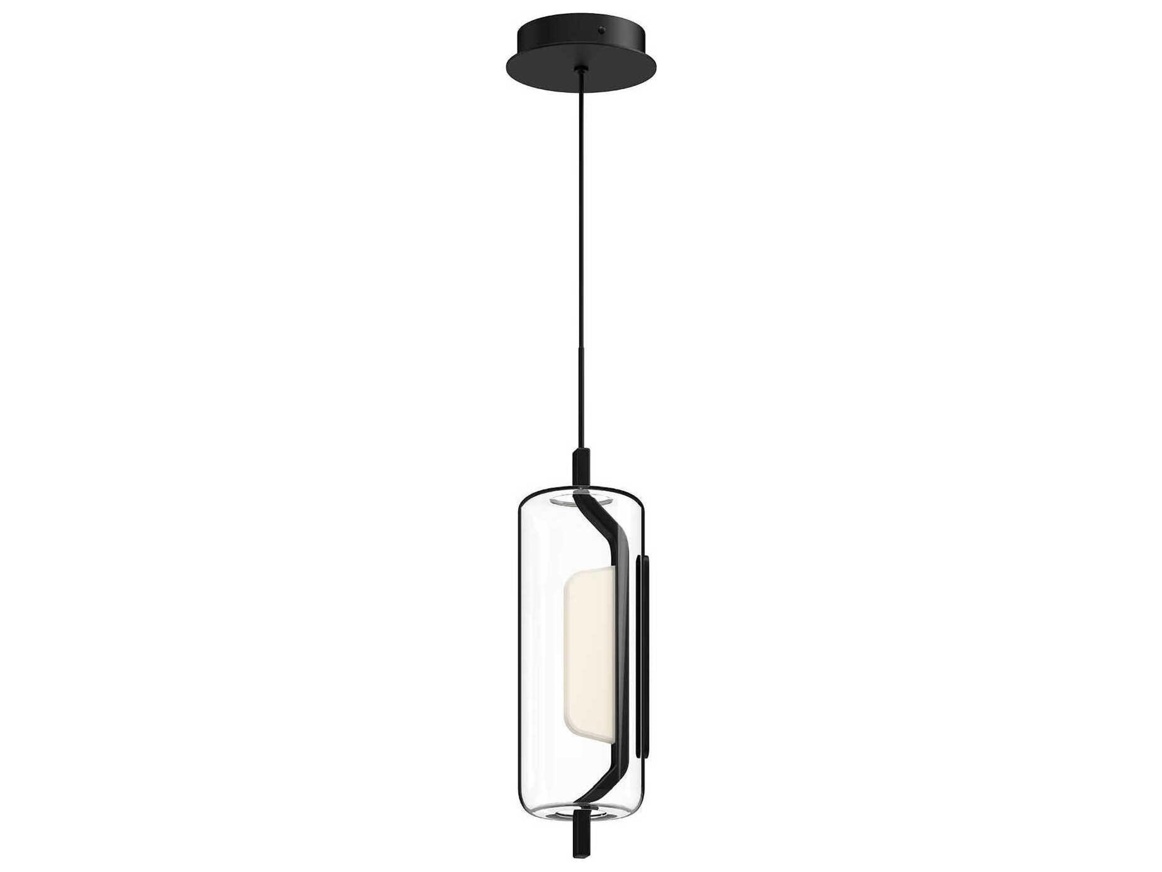 Kuzco Lighting Hilo Black Cylinder Mini Pendant
