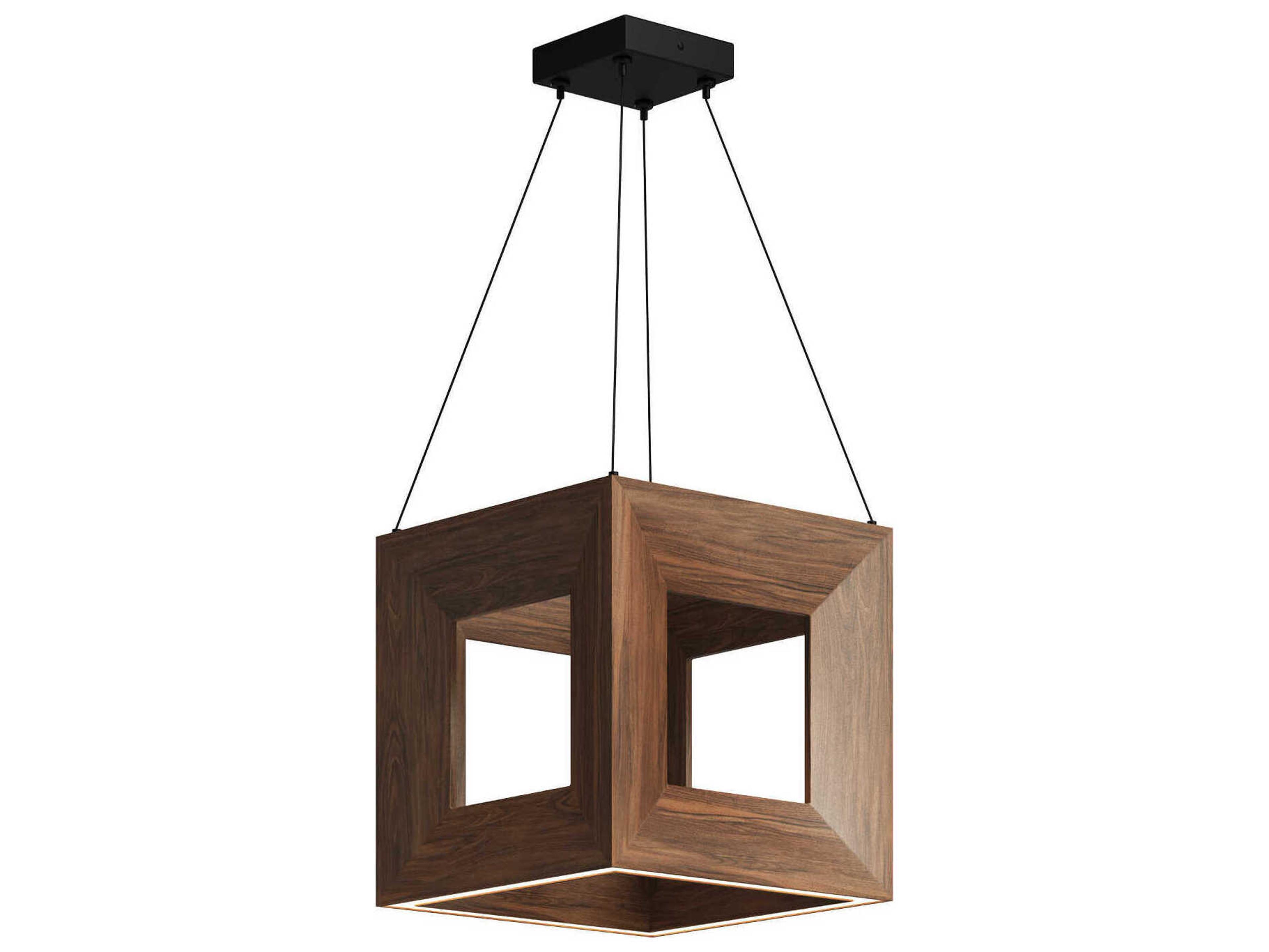Kuzco Lighting Morina Walnut Brown Geometric Mini Pendant