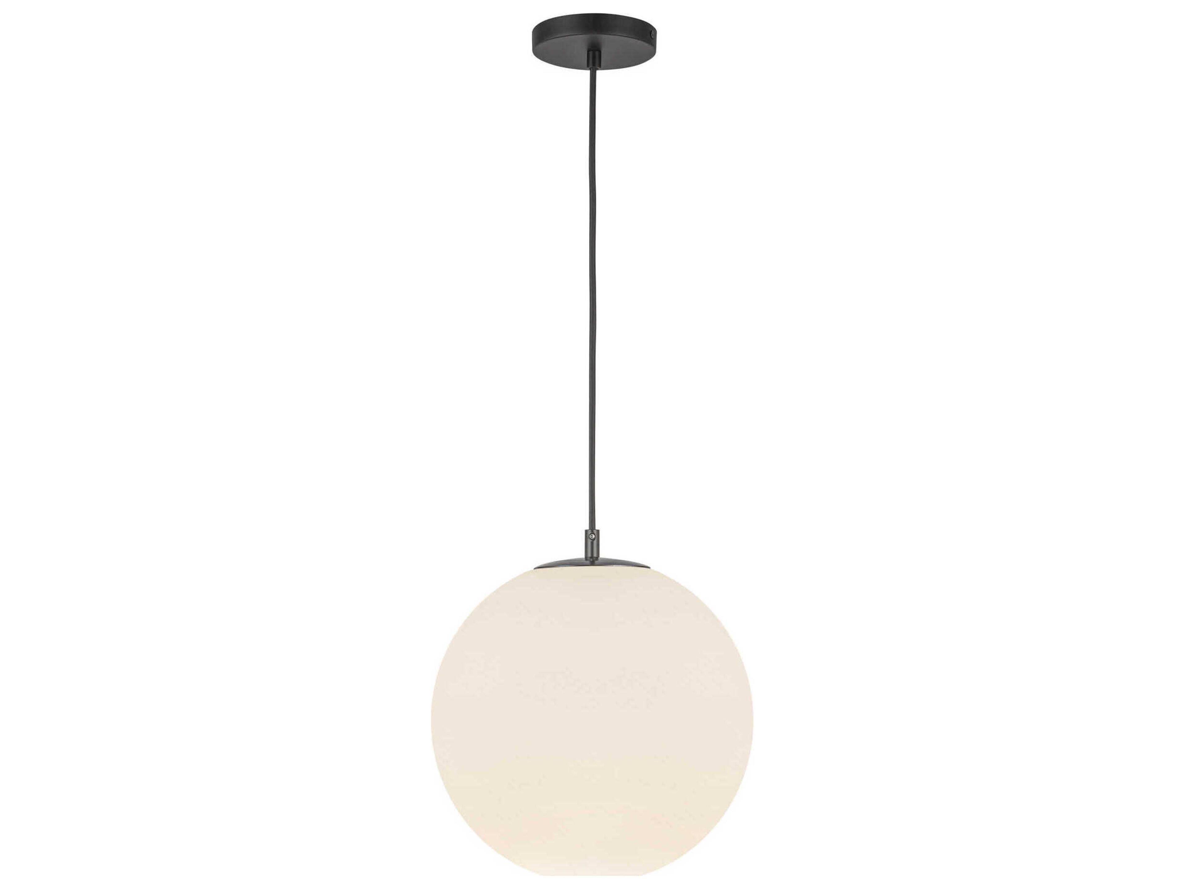 Kuzco Lighting Marco 1-Light Black Globe Mini Pendant