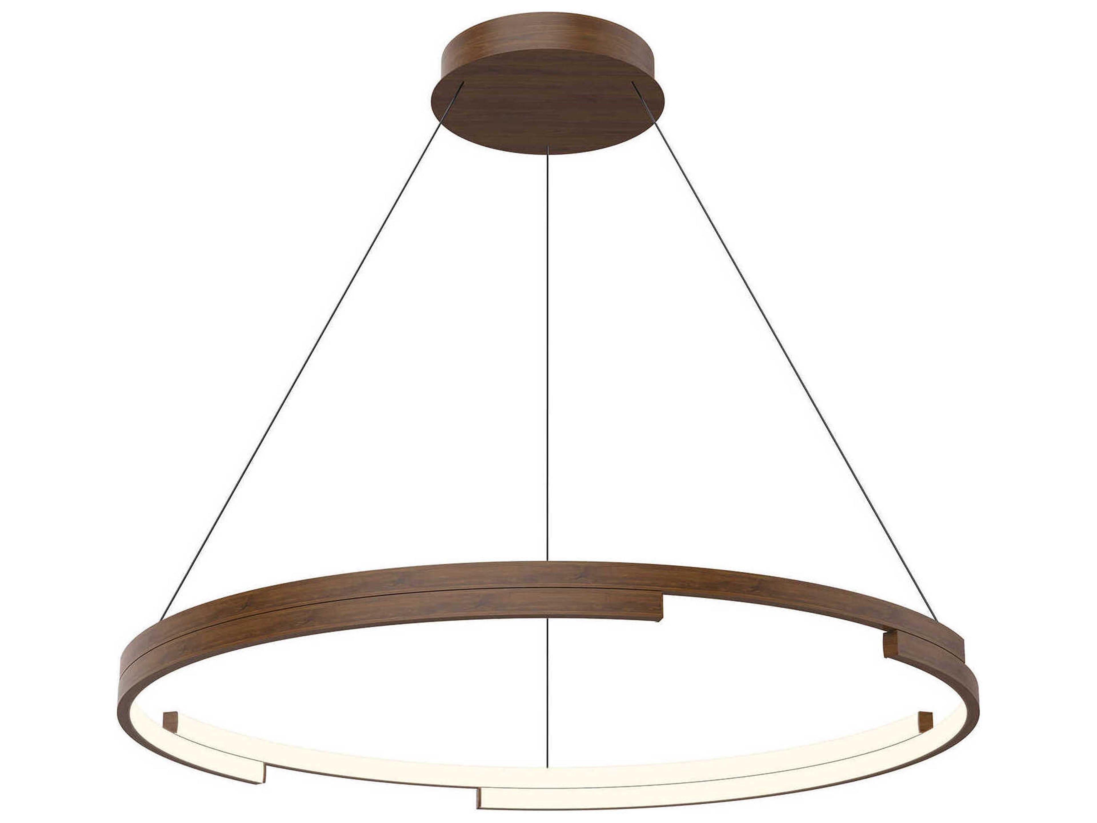 Kuzco Lighting Anello Minor Walnut Wood Round Pendant