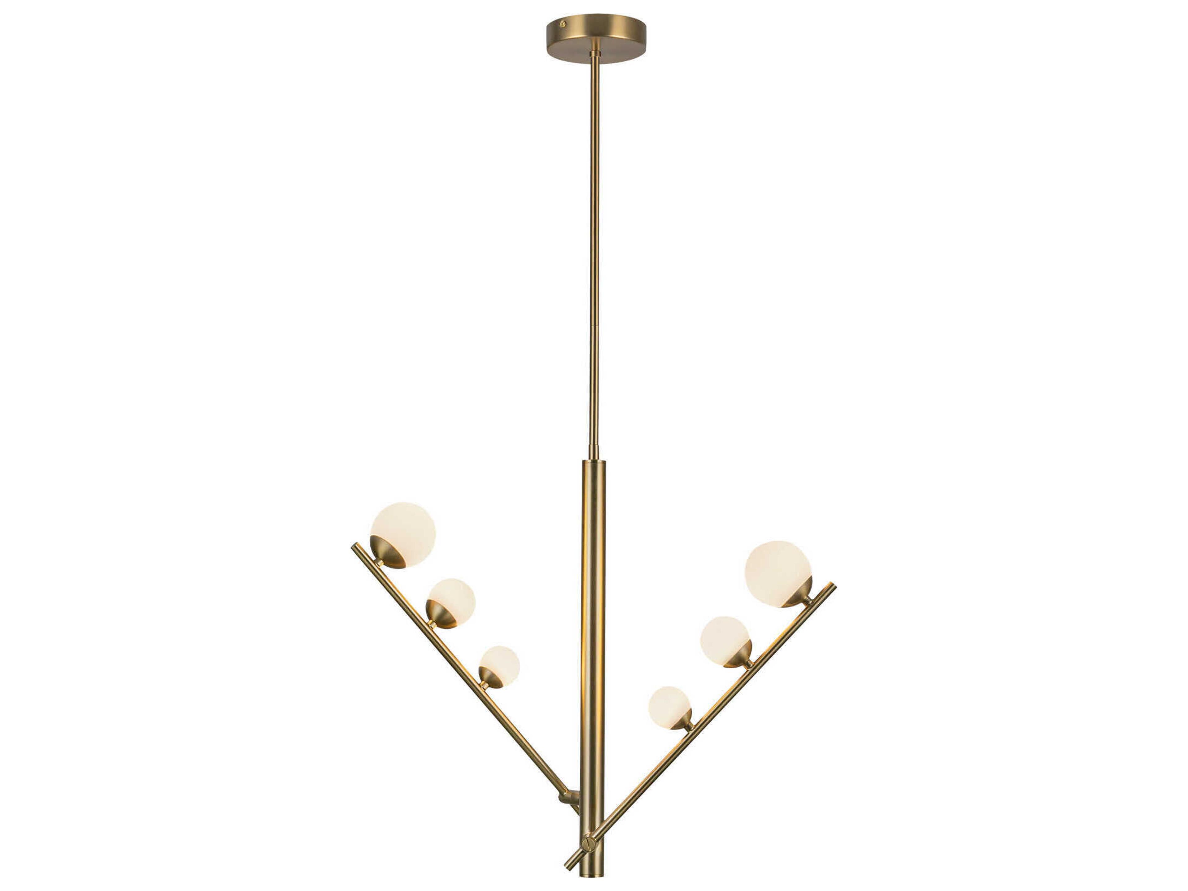 Kuzco Lighting Juniper Brushed Gold Globe Island Pendant