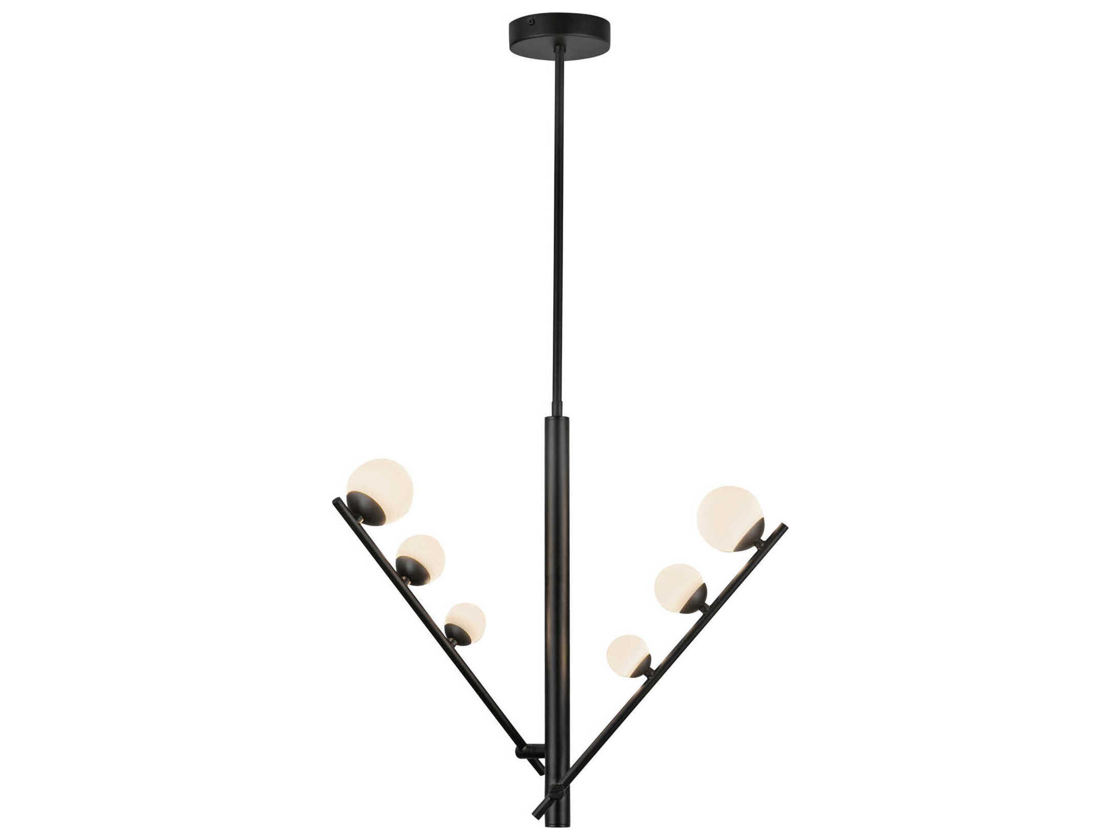 Kuzco Lighting Juniper Black Globe Island Pendant