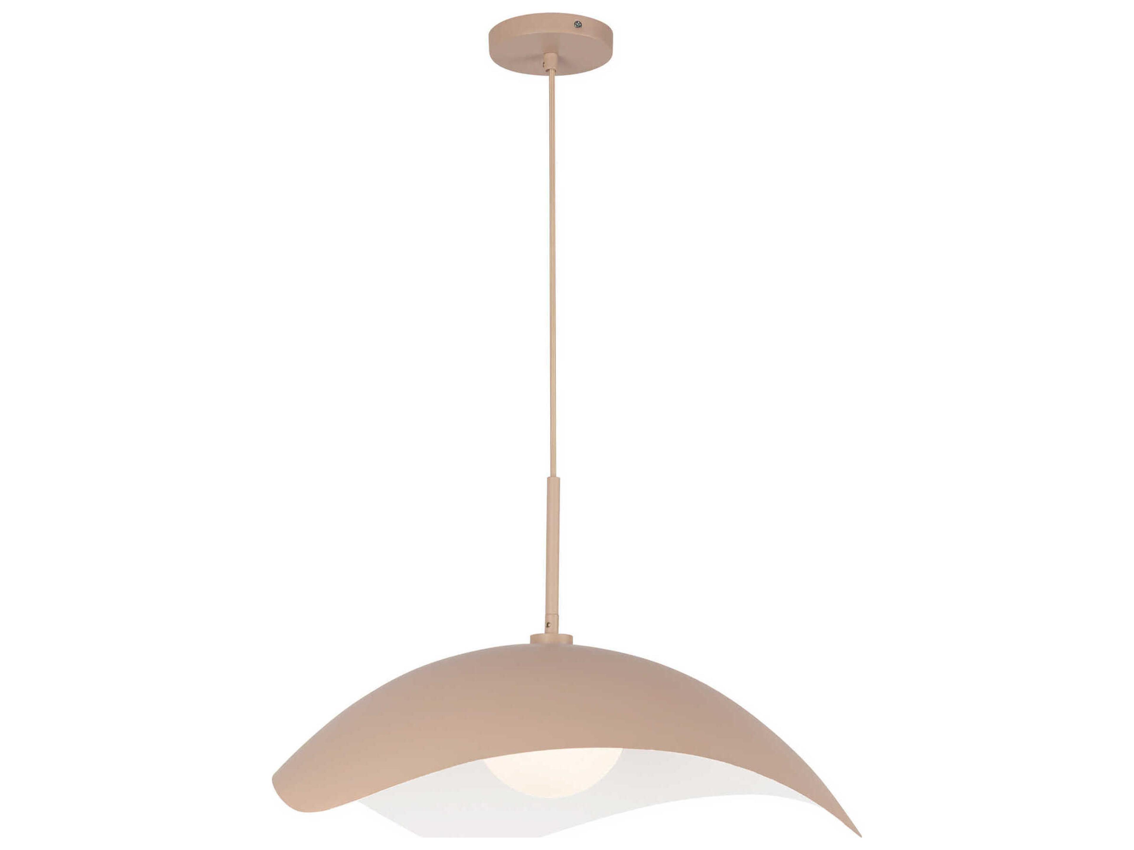 Kuzco Lighting Kirby 1-Light Peach Orange Dome Pendant