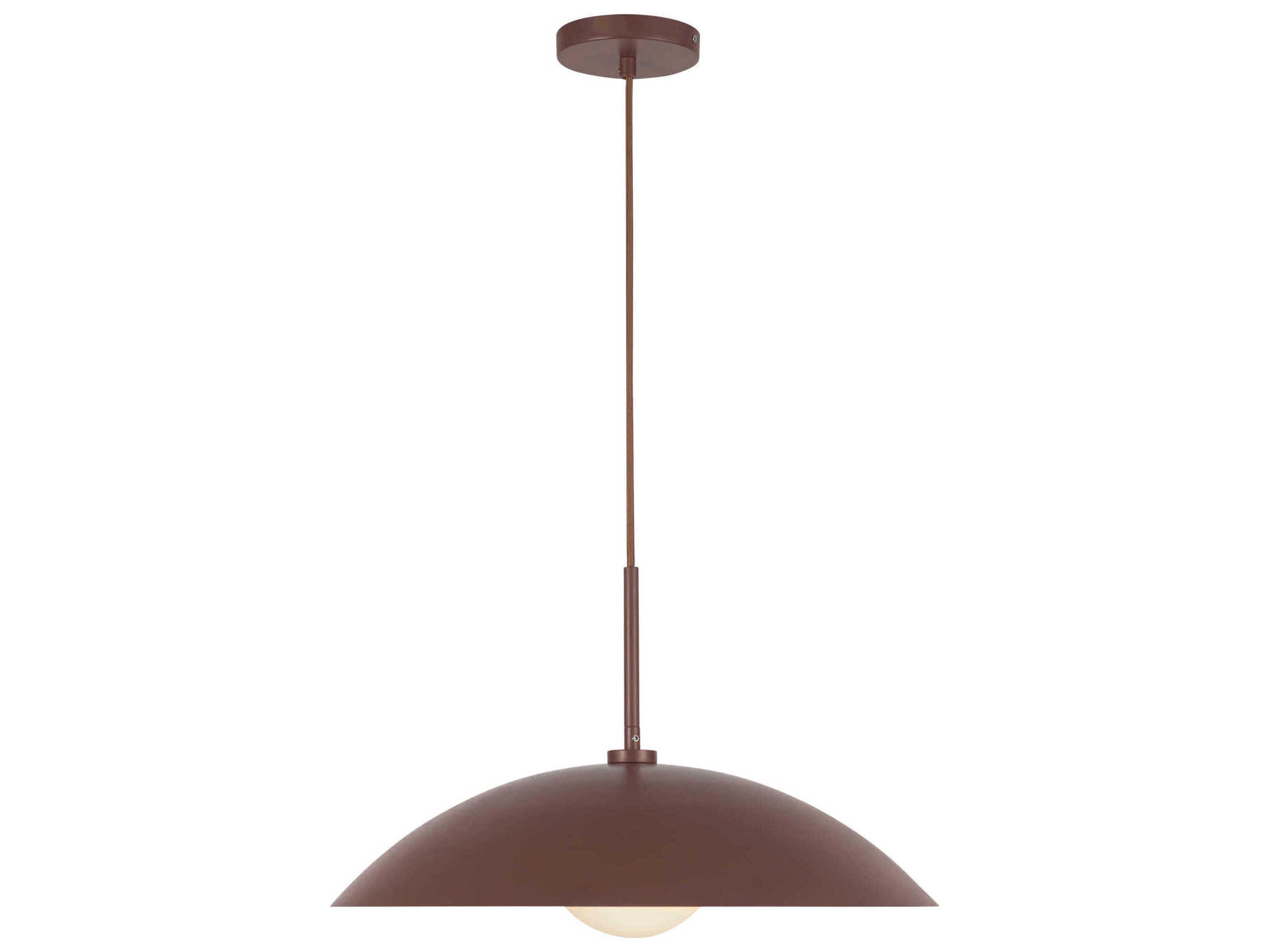 Kuzco Lighting Regent 1-Light Burgundy Red Dome Pendant