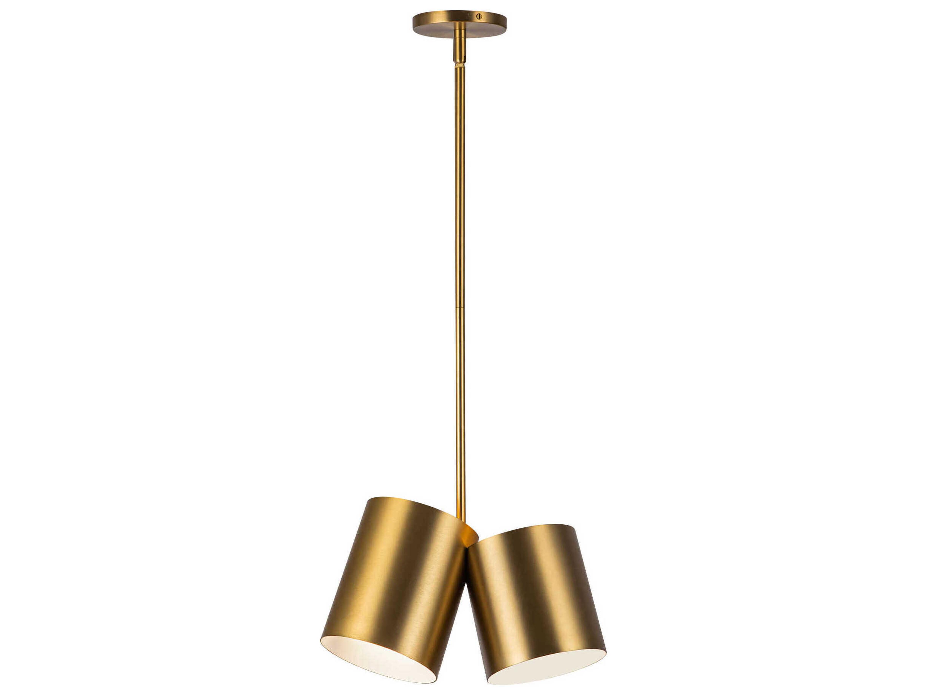 Kuzco Lighting Keiko 2-Light Brushed Gold Pendant