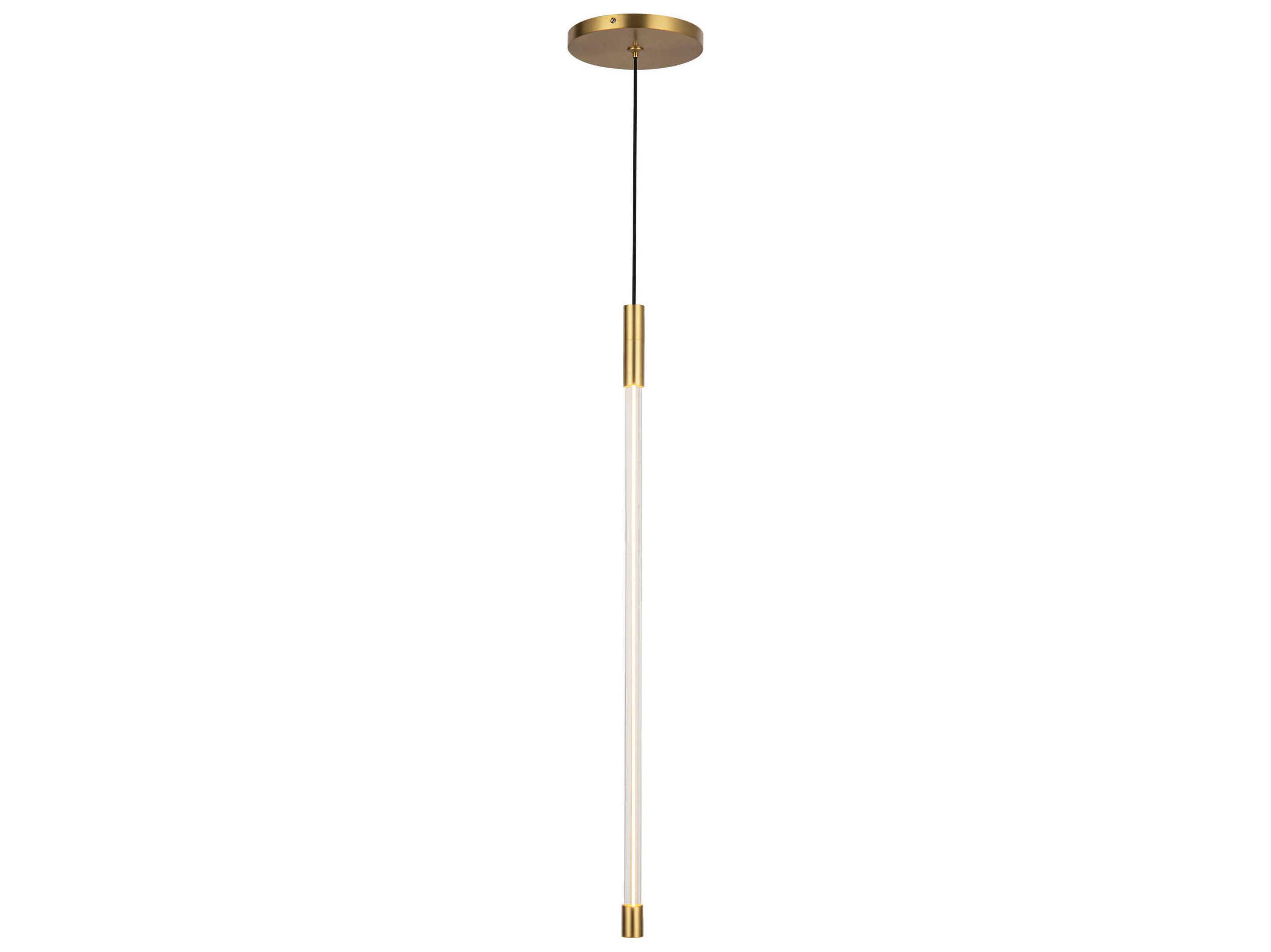 Kuzco Lighting Motif Brushed Gold Linear Mini Pendant