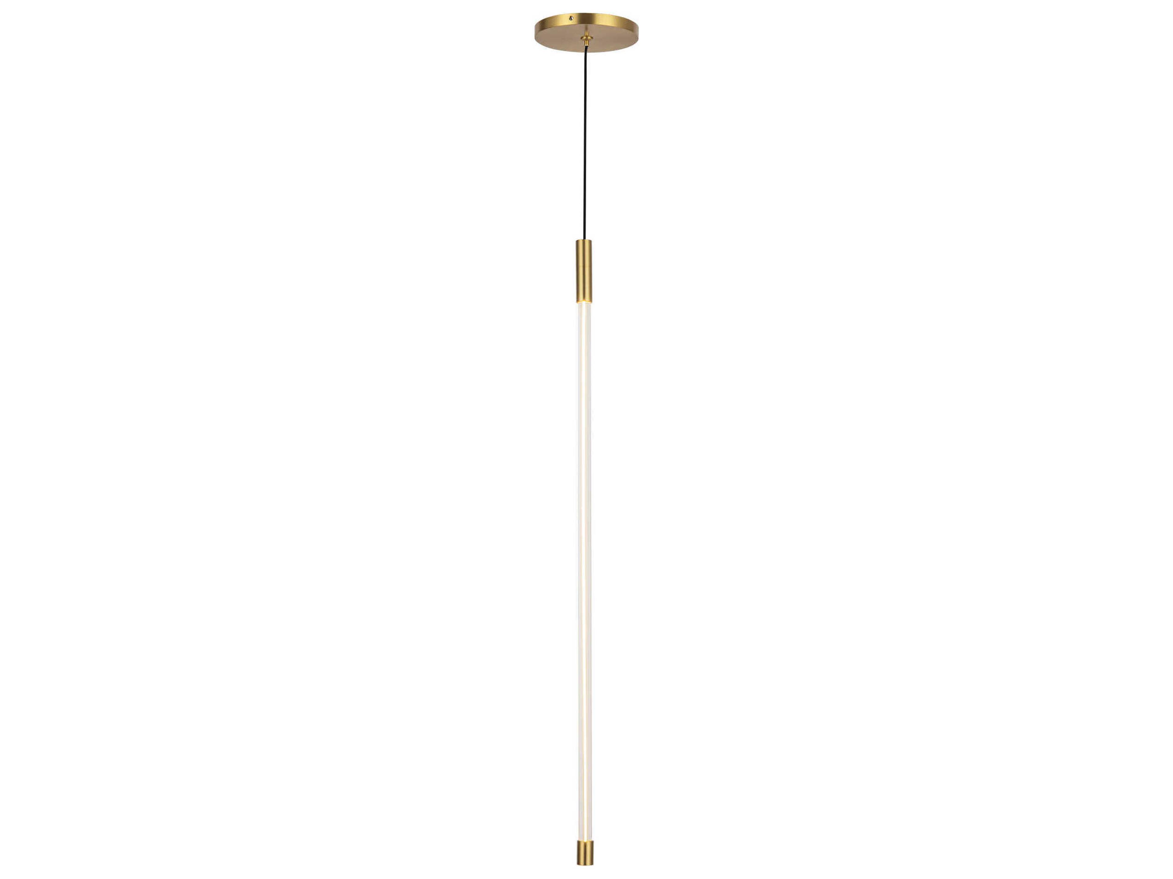 Kuzco Lighting Motif Brushed Gold Linear Mini Pendant