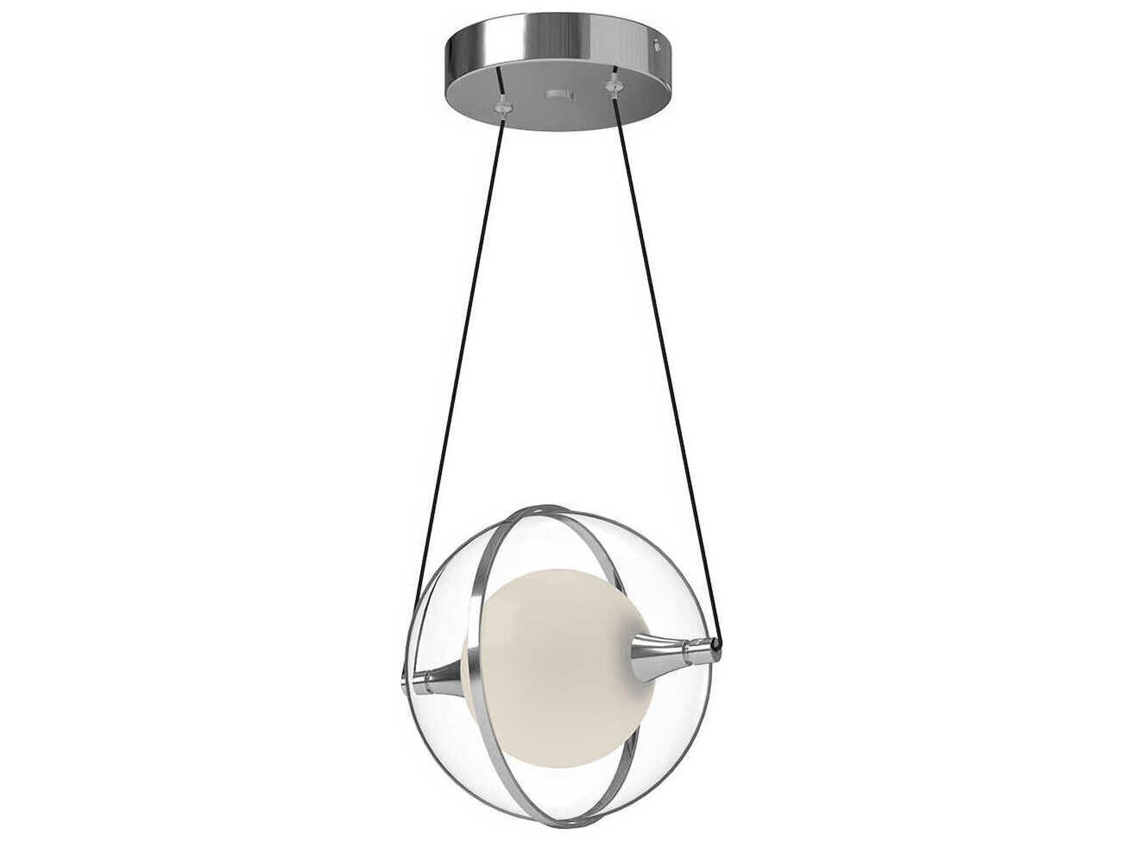 Kuzco Lighting Aries Chrome Geometric Globe Mini Pendant