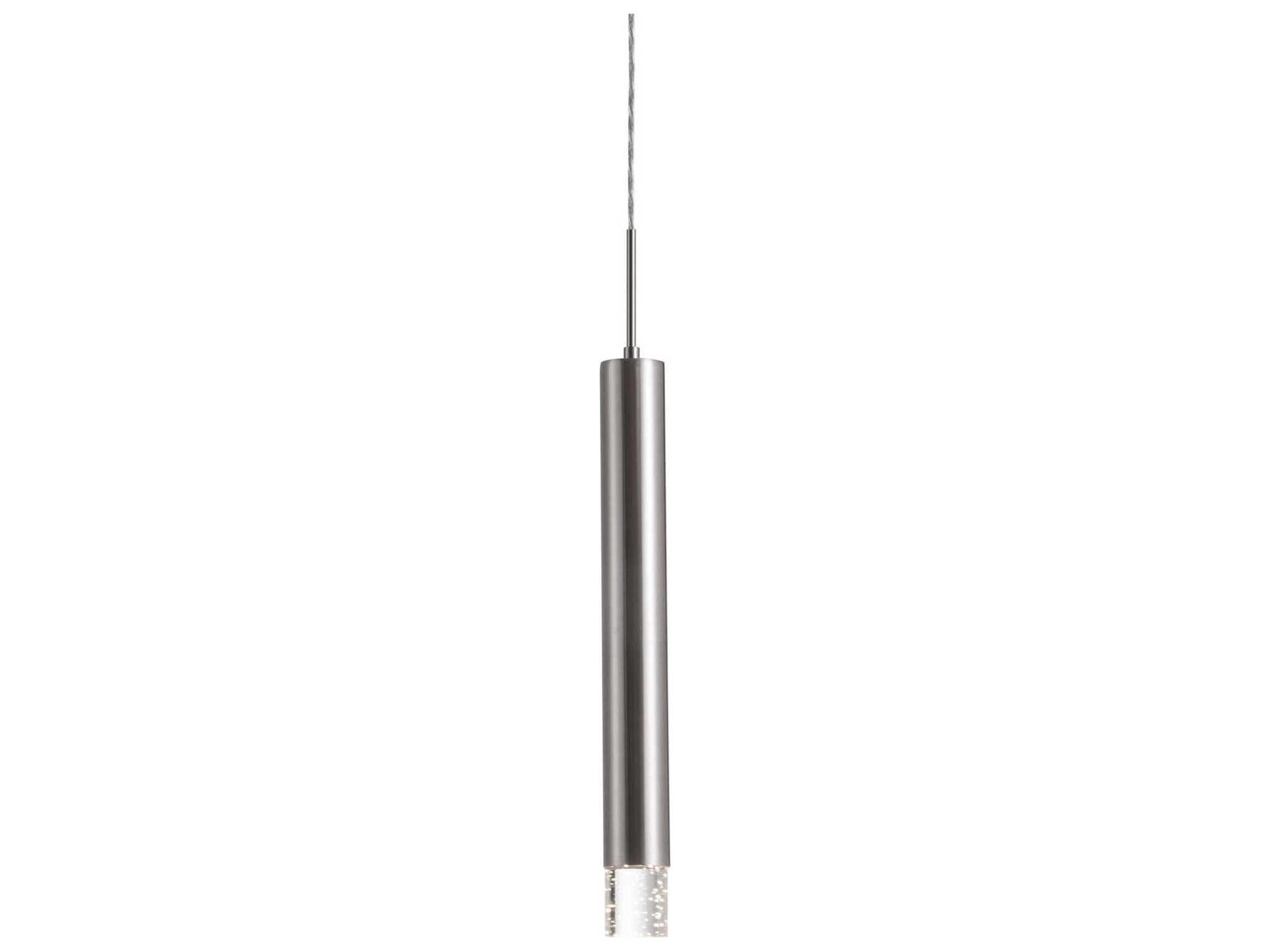 Kuzco Lighting Pendula Brushed Nickel Cylinder Mini Pendant