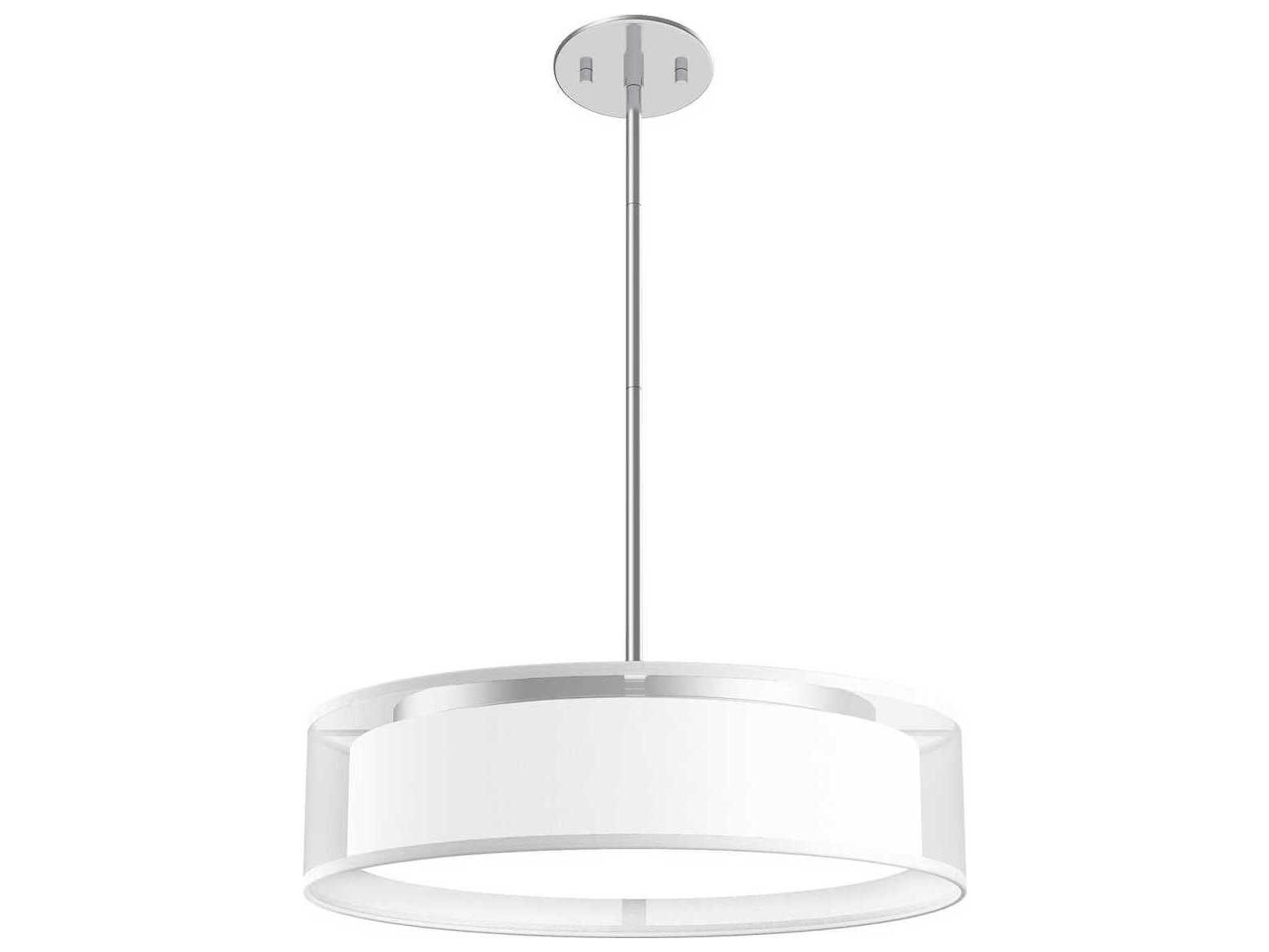 Kuzco Lighting Dalton White Organza Drum Pendant
