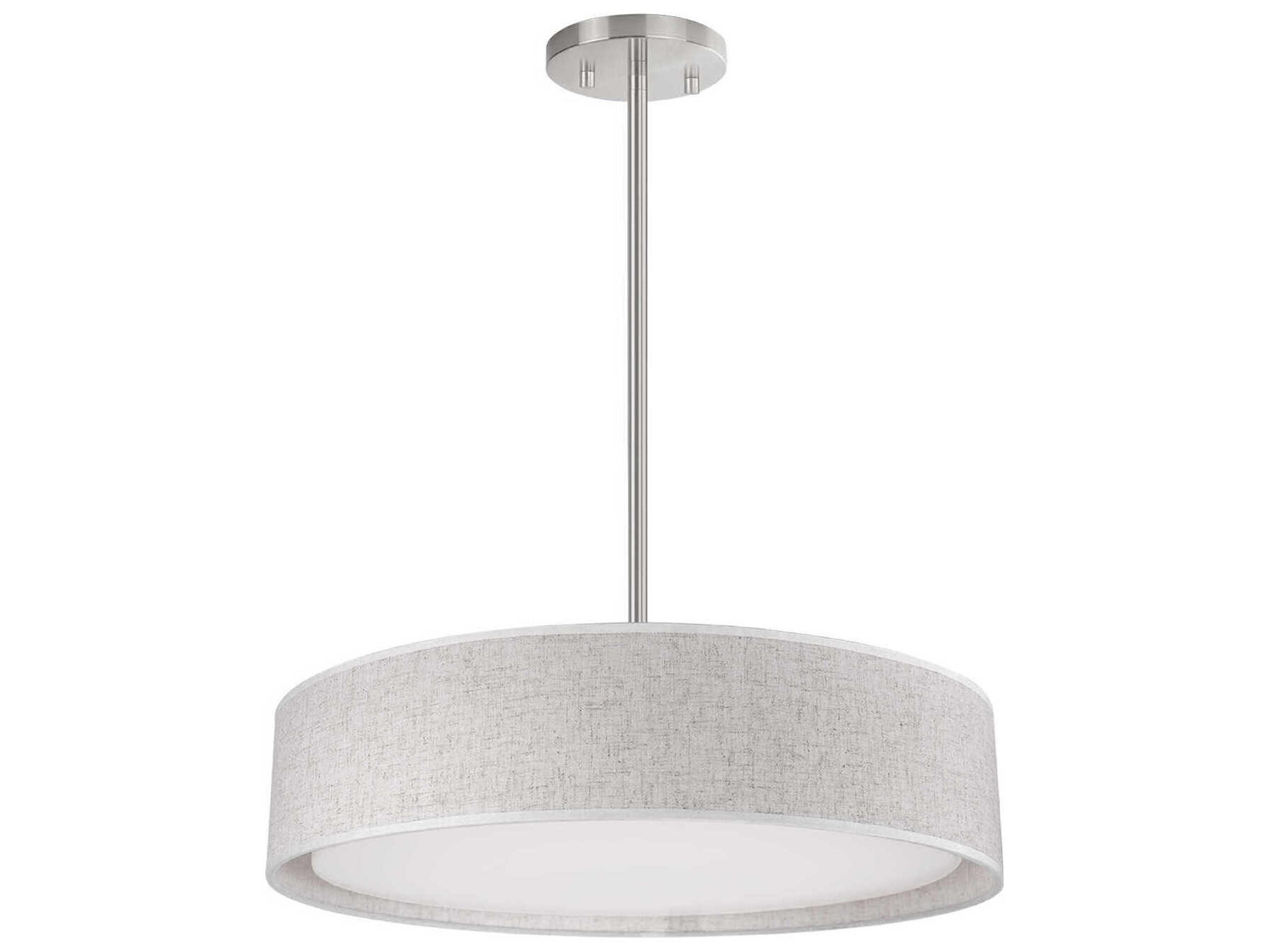Kuzco Lighting Dalton Beige Brown Drum Pendant