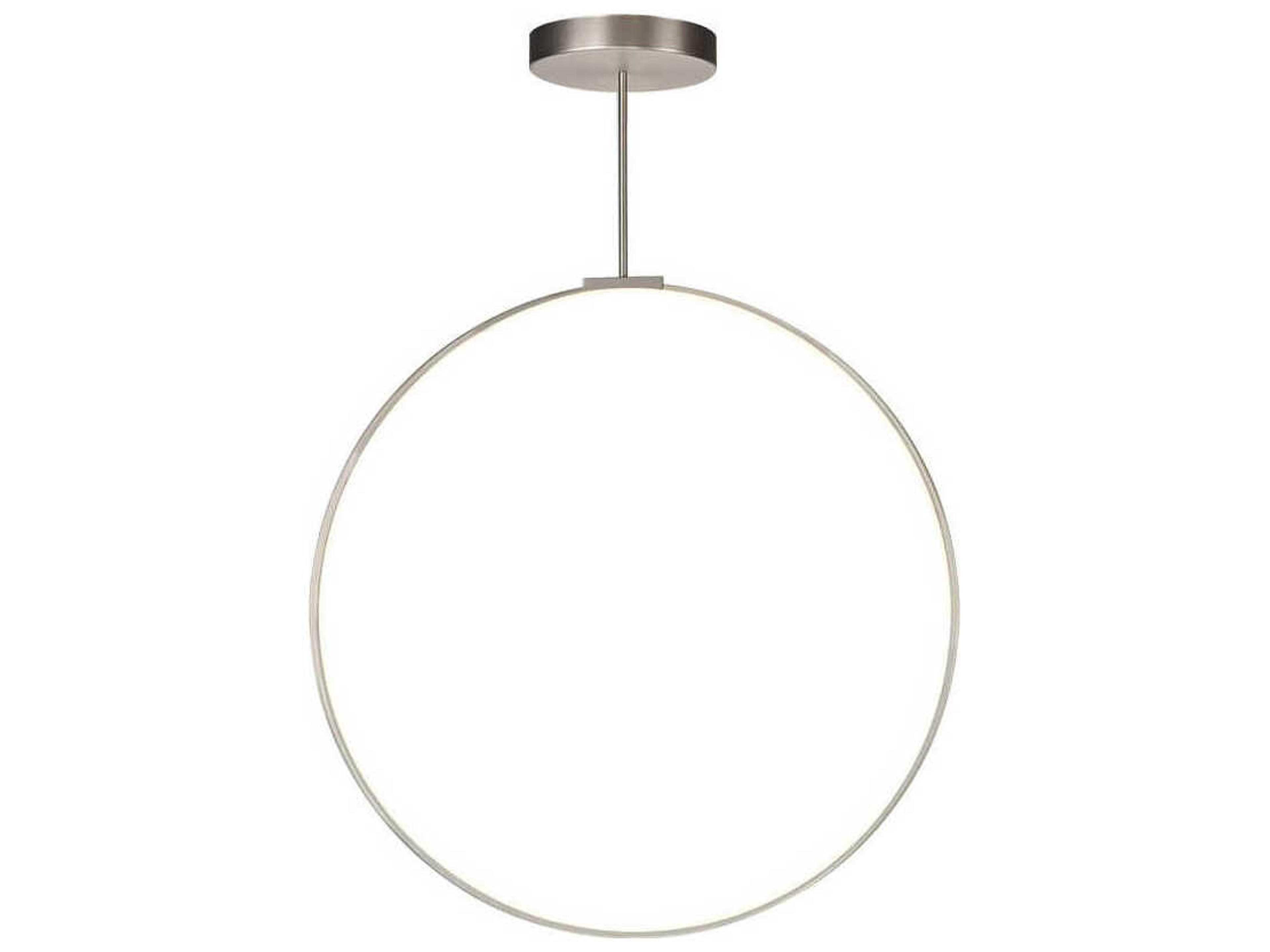 Kuzco Lighting Cirque Brushed Nickel Round Island Pendant