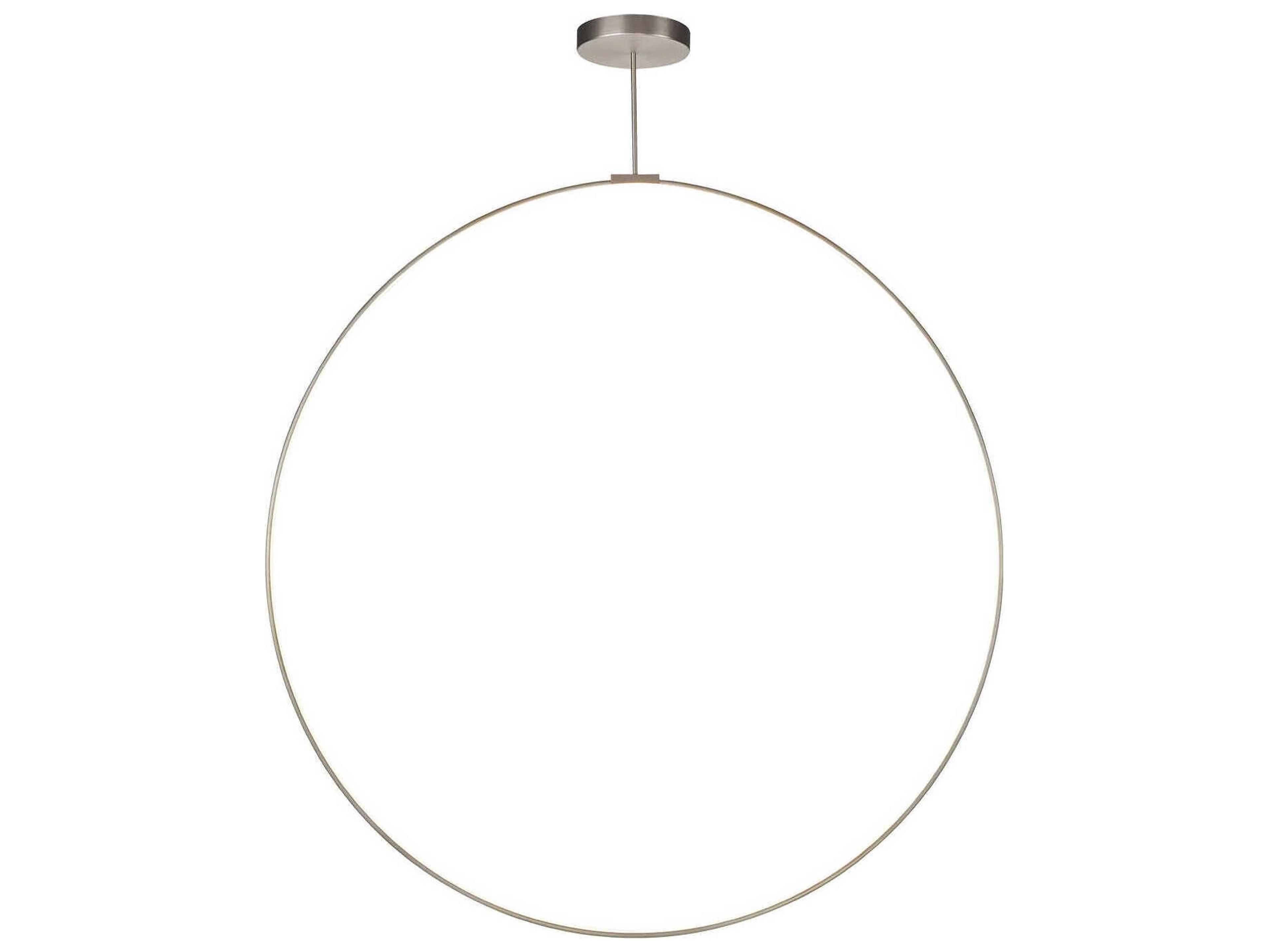 Kuzco Lighting Cirque Brushed Nickel Round Island Pendant