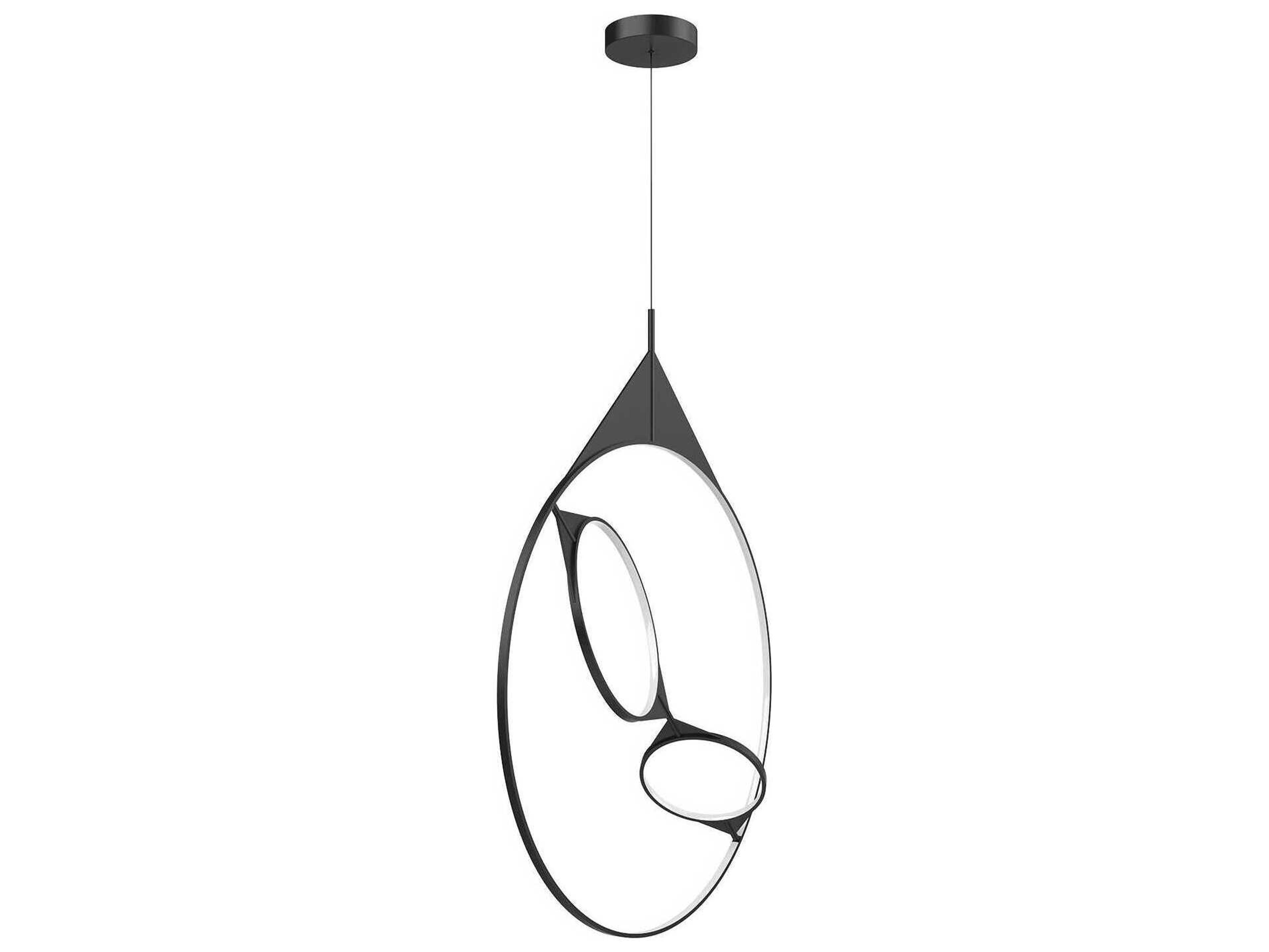 Kuzco Lighting Serif Black Geometric Pendant