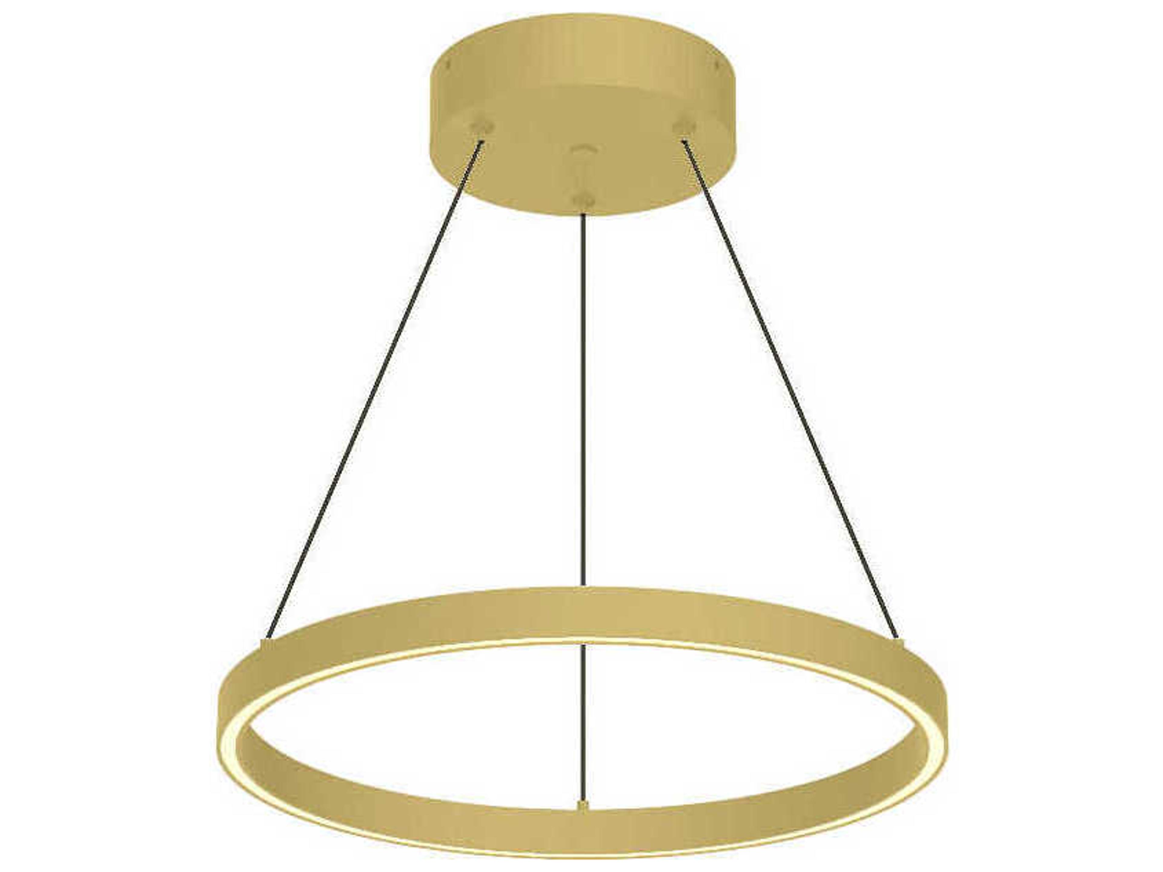 Kuzco Lighting Cerchio Brushed Gold Round Pendant