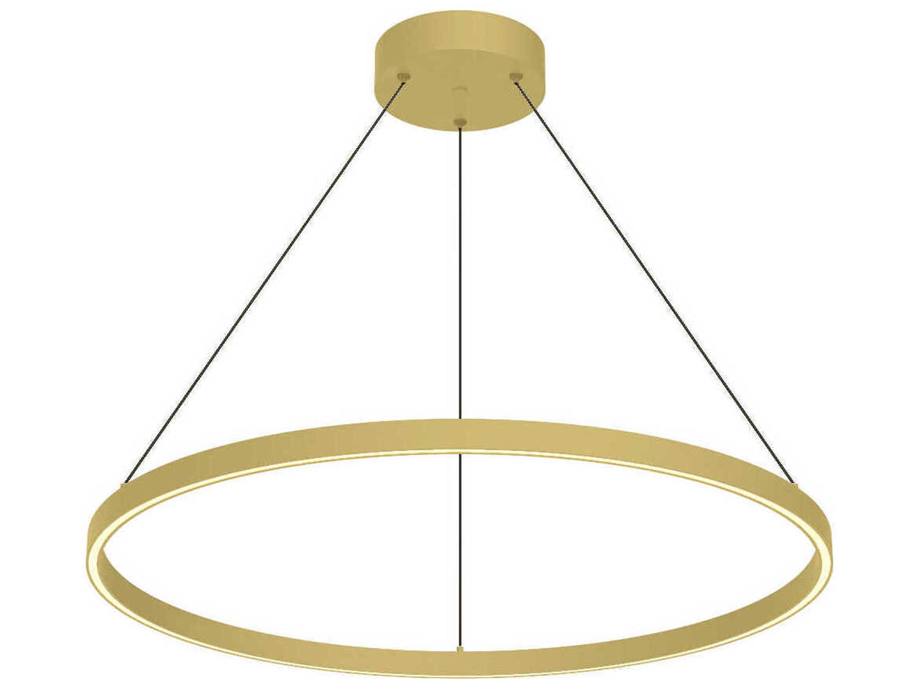 Kuzco Lighting Cerchio Brushed Gold Round Pendant