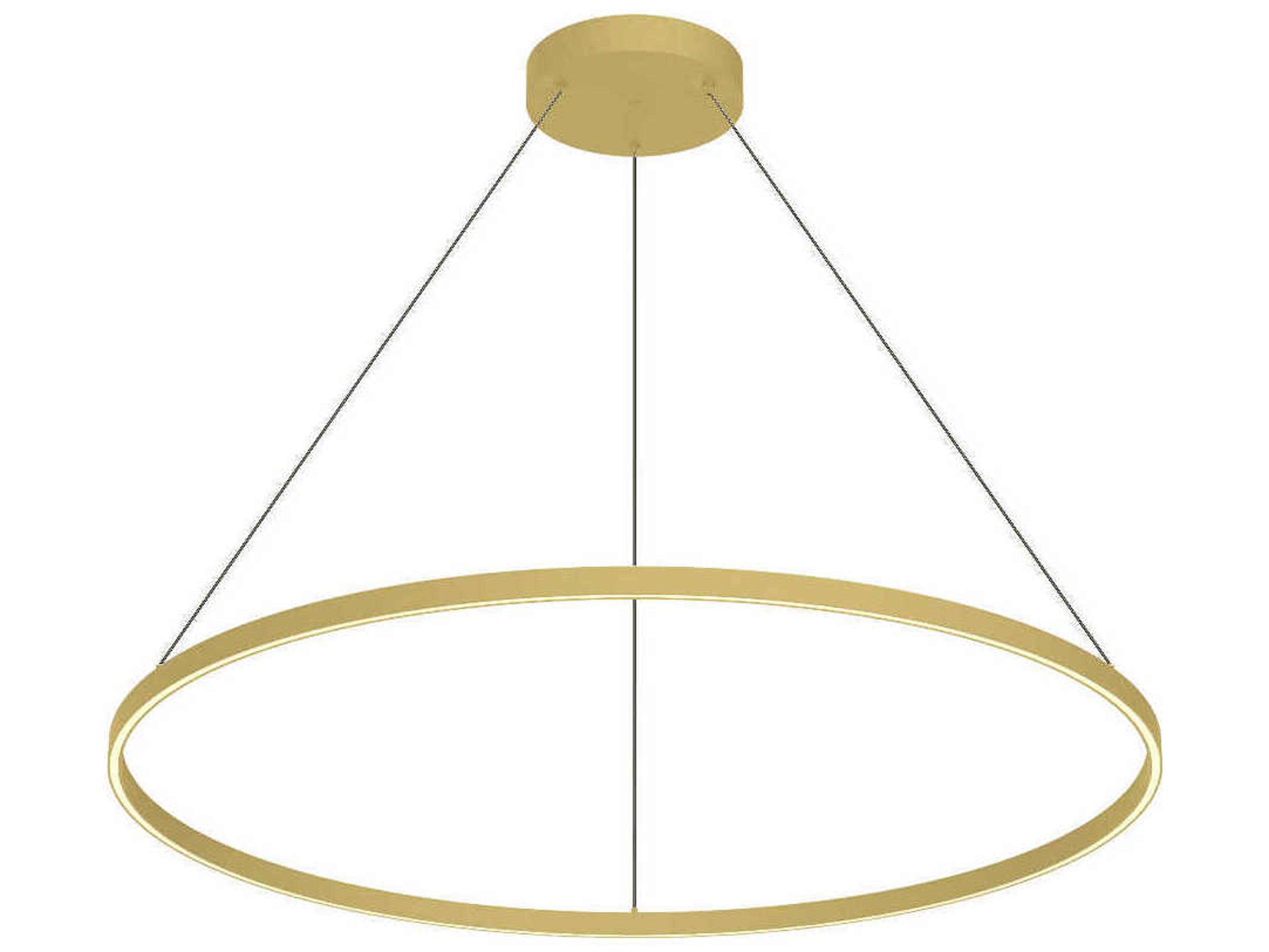 Kuzco Lighting Cerchio Brushed Gold Round Pendant