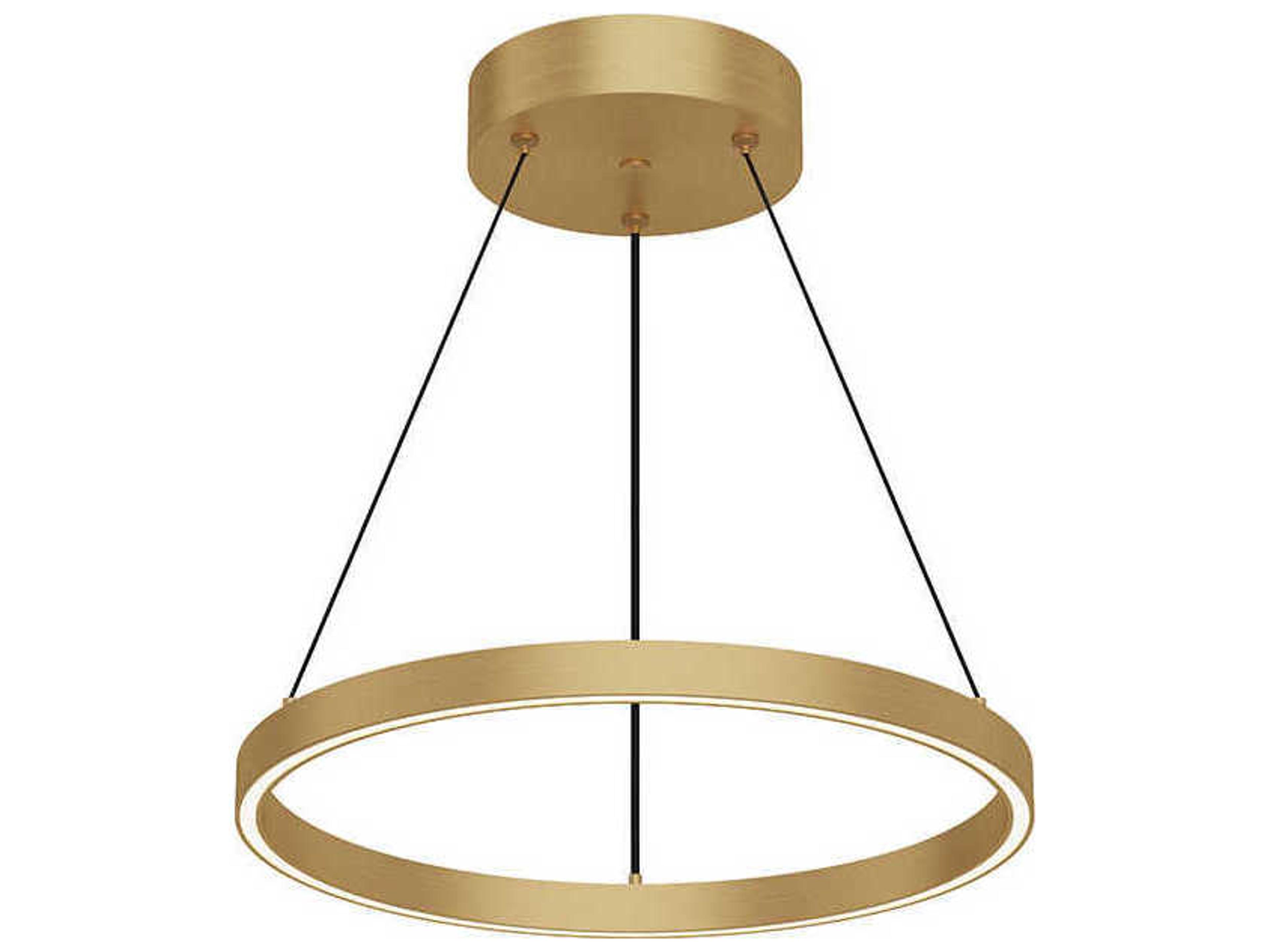 Kuzco Lighting Cerchio Brushed Gold Round Pendant