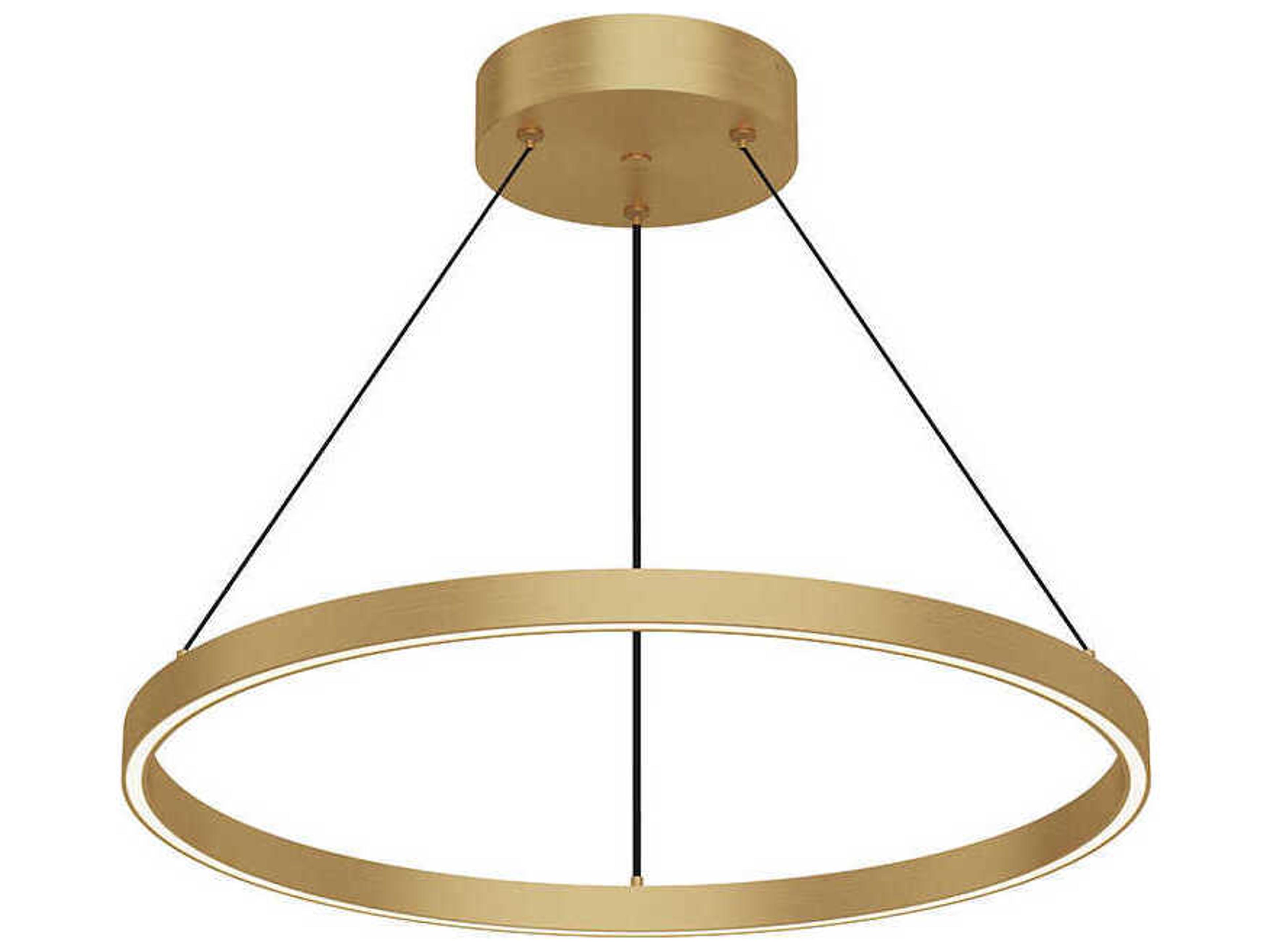 Kuzco Lighting Cerchio Brushed Gold Round Pendant