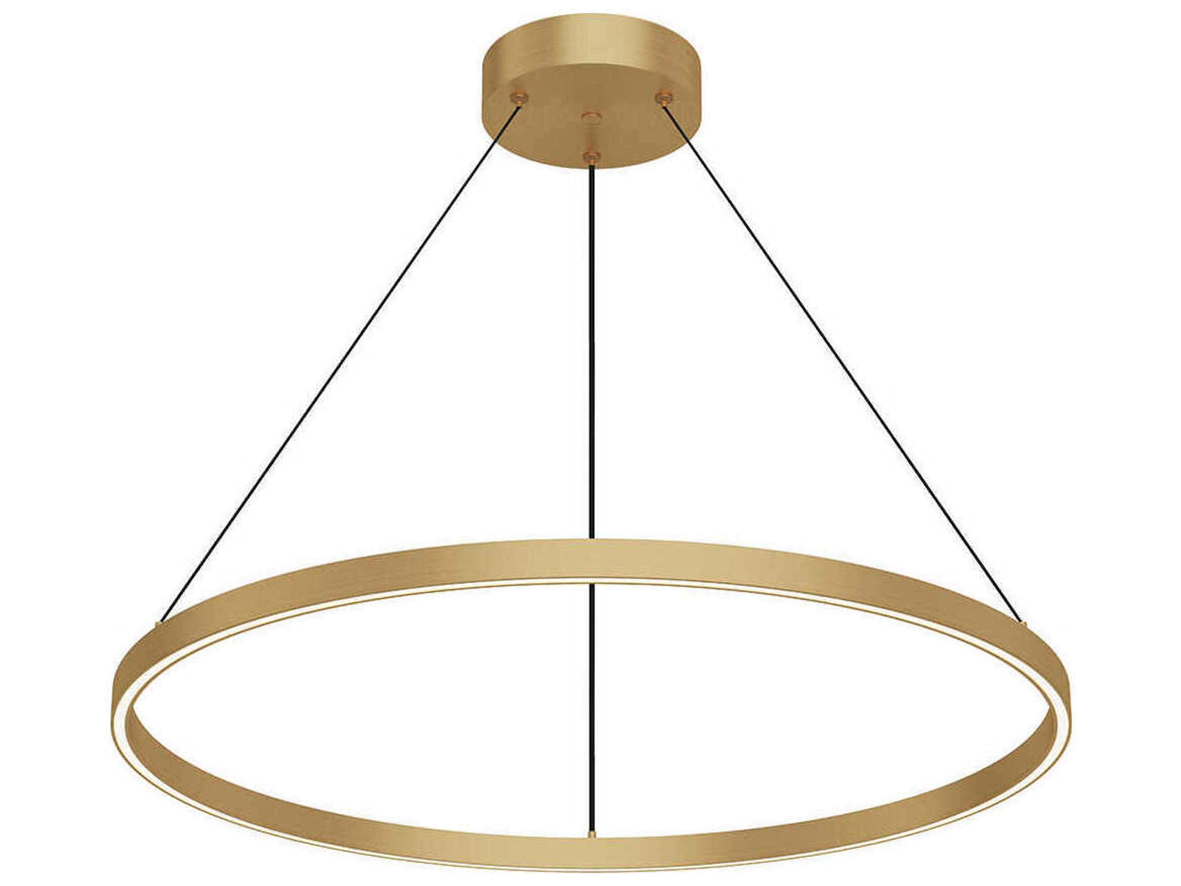 Kuzco Lighting Cerchio Brushed Gold Round Pendant