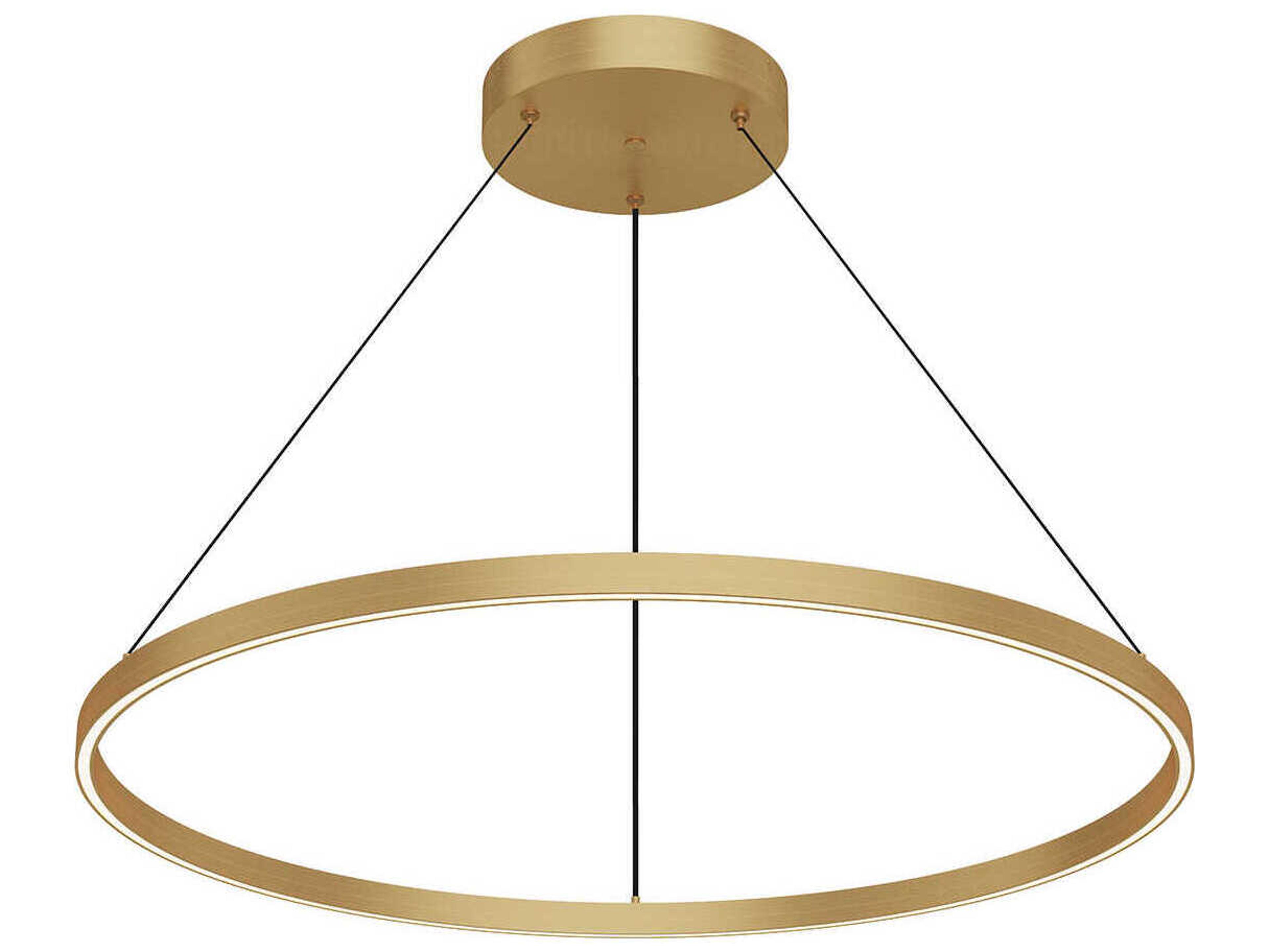Kuzco Lighting Cerchio Brushed Gold Round Pendant