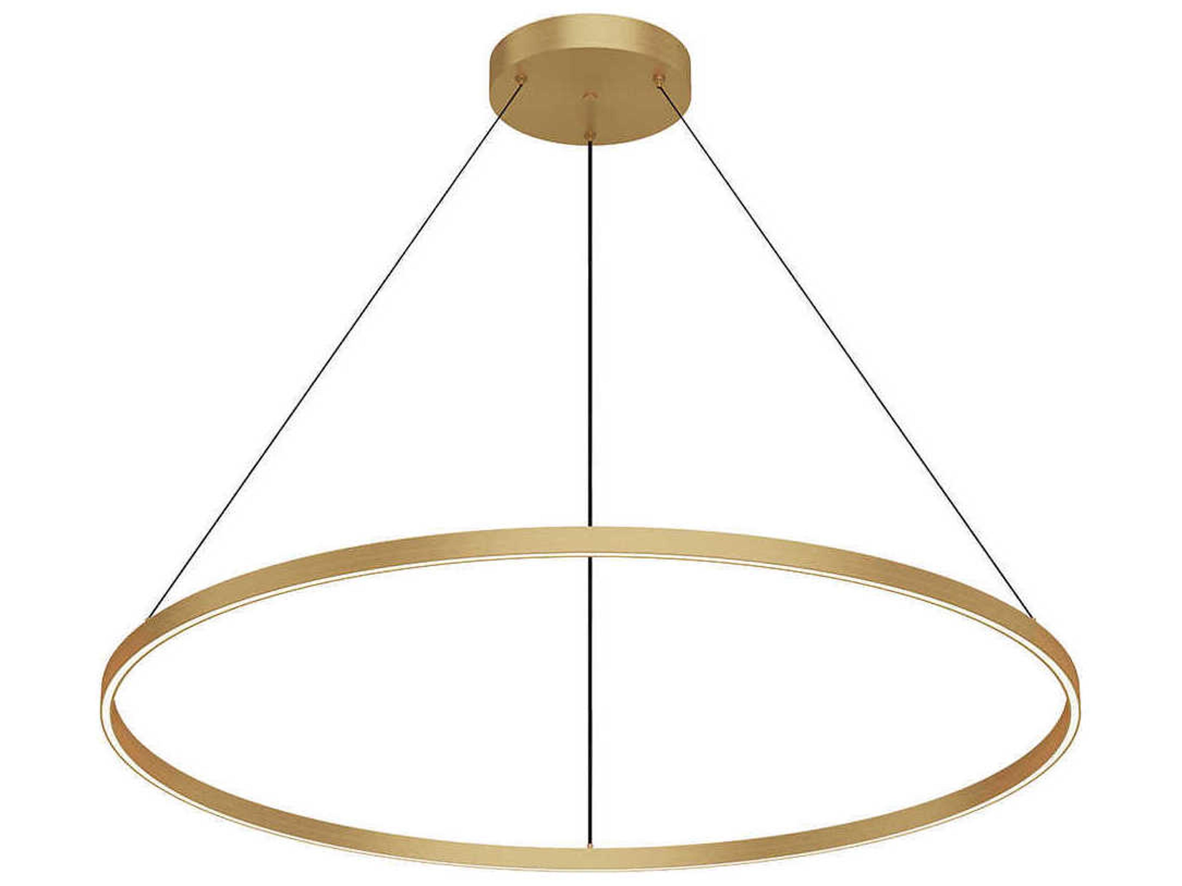 Kuzco Lighting Cerchio Brushed Gold Round Pendant