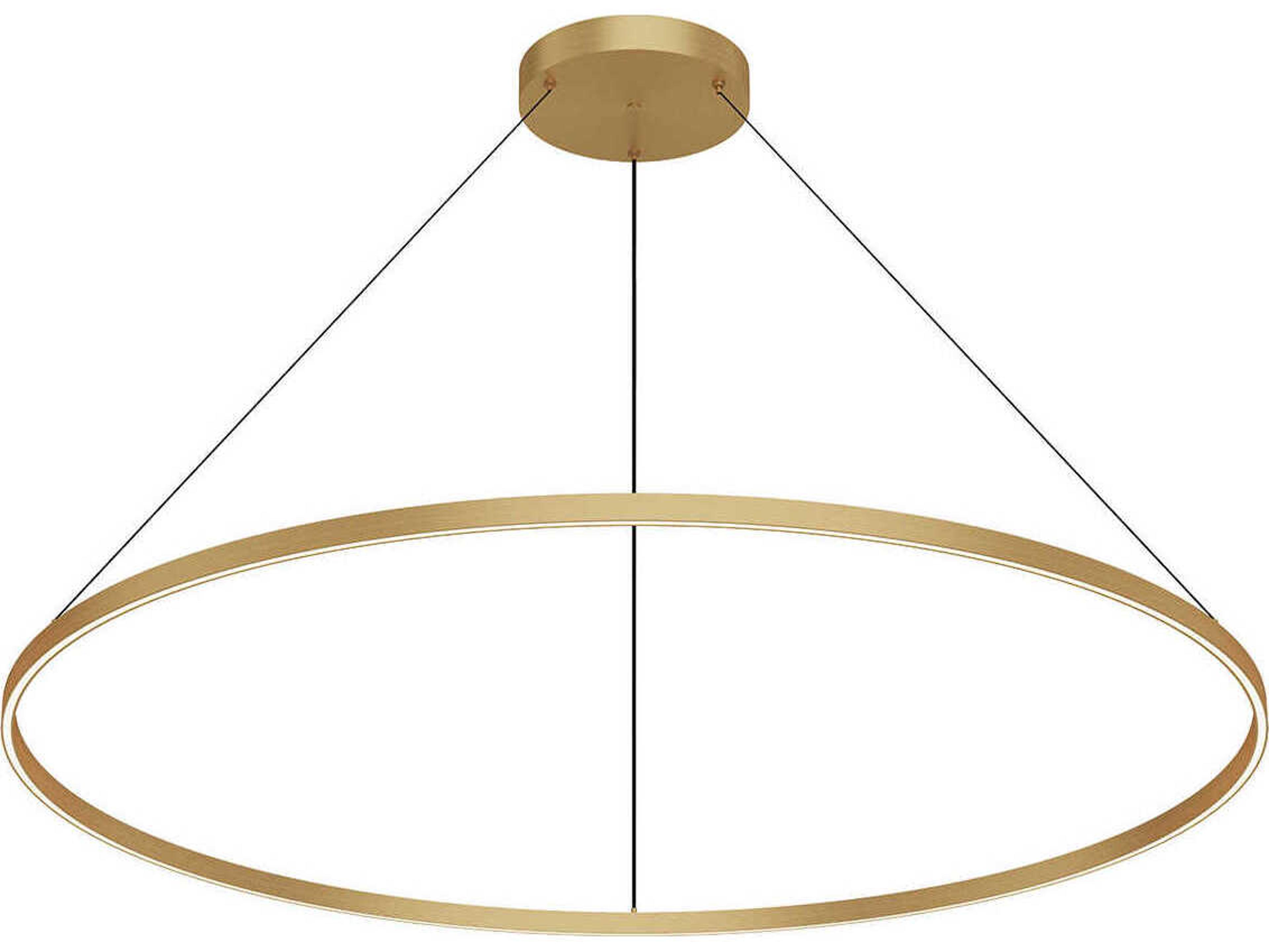 Kuzco Lighting Cerchio Brushed Gold Round Pendant