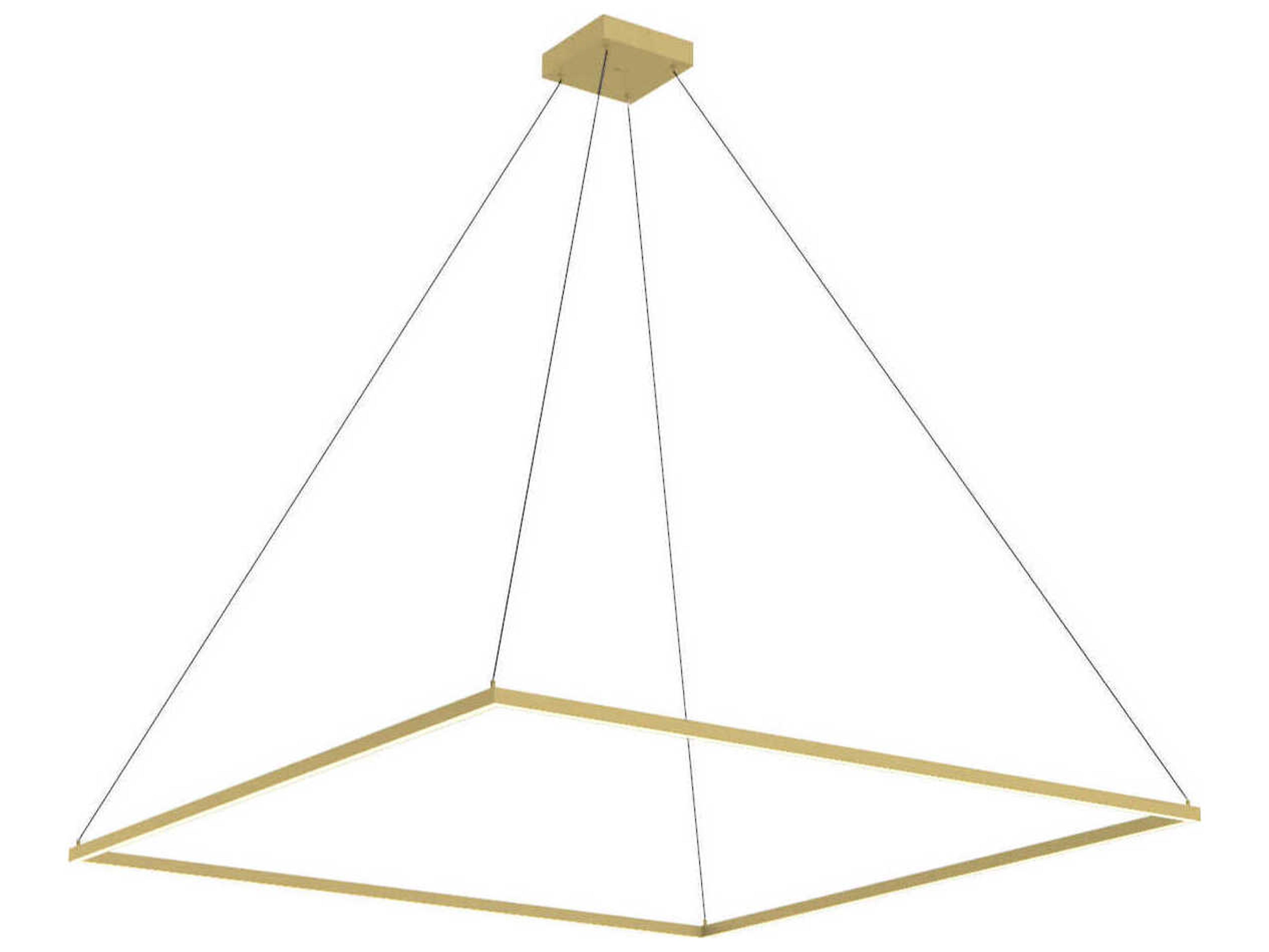 Kuzco Lighting Piazza Brushed Gold Linear Pendant