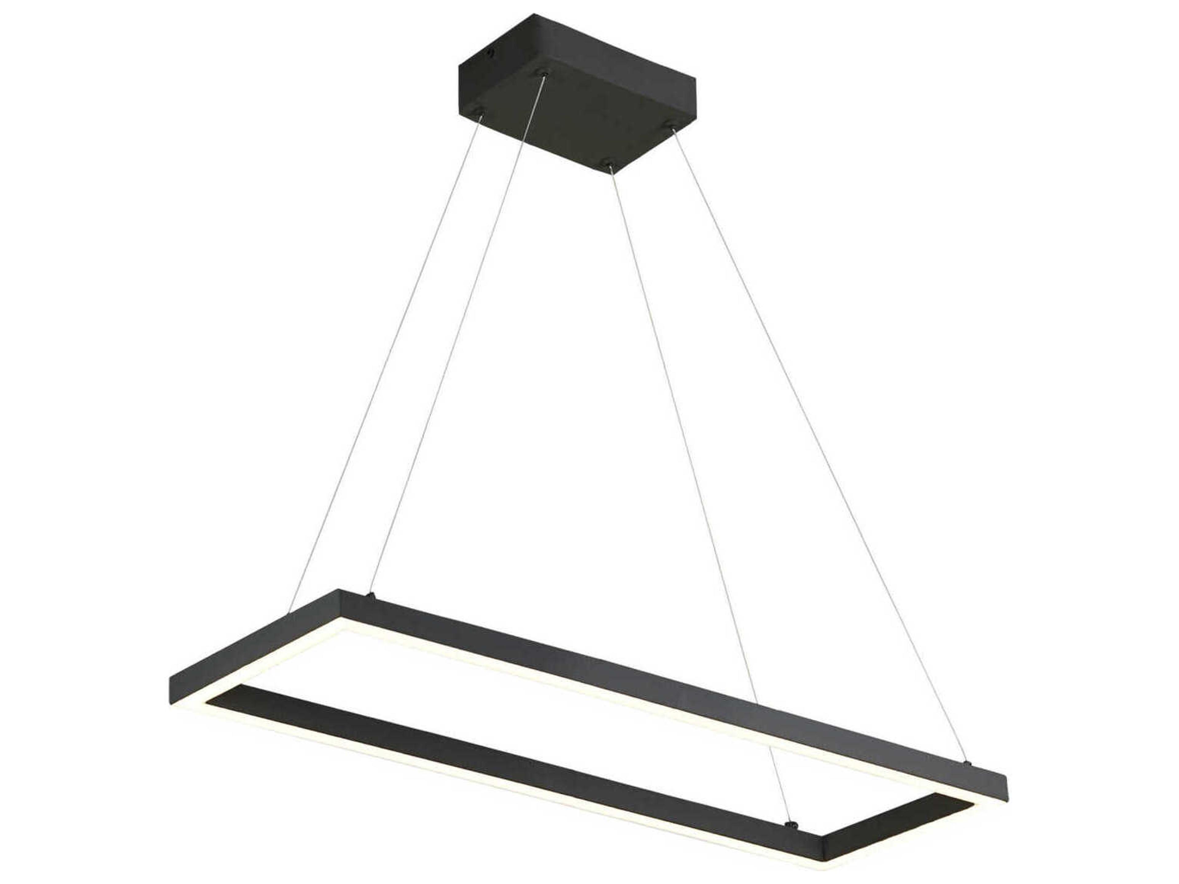 Kuzco Lighting Piazza Black Linear Island Pendant