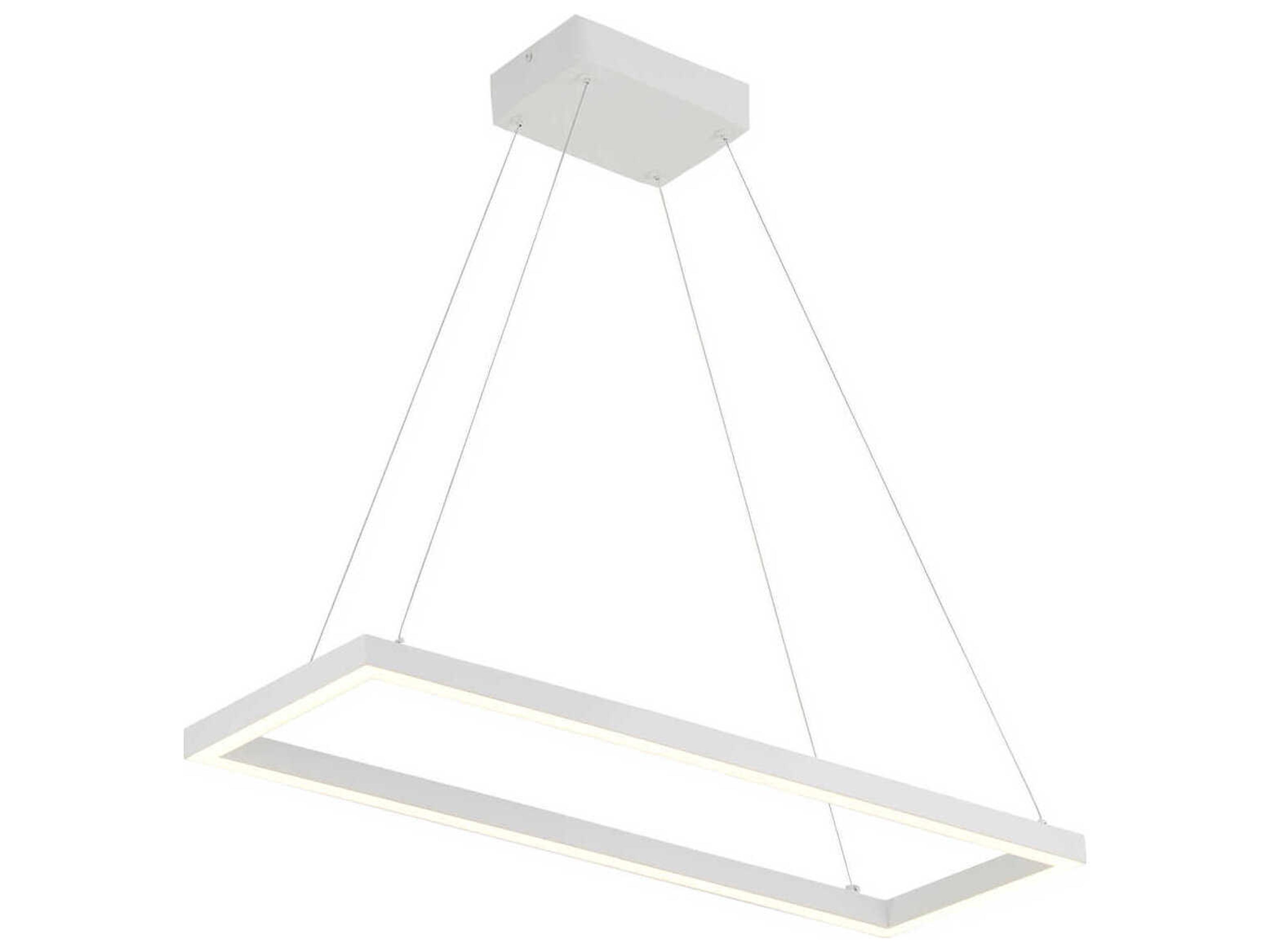 Kuzco Lighting Piazza White Linear Island Pendant