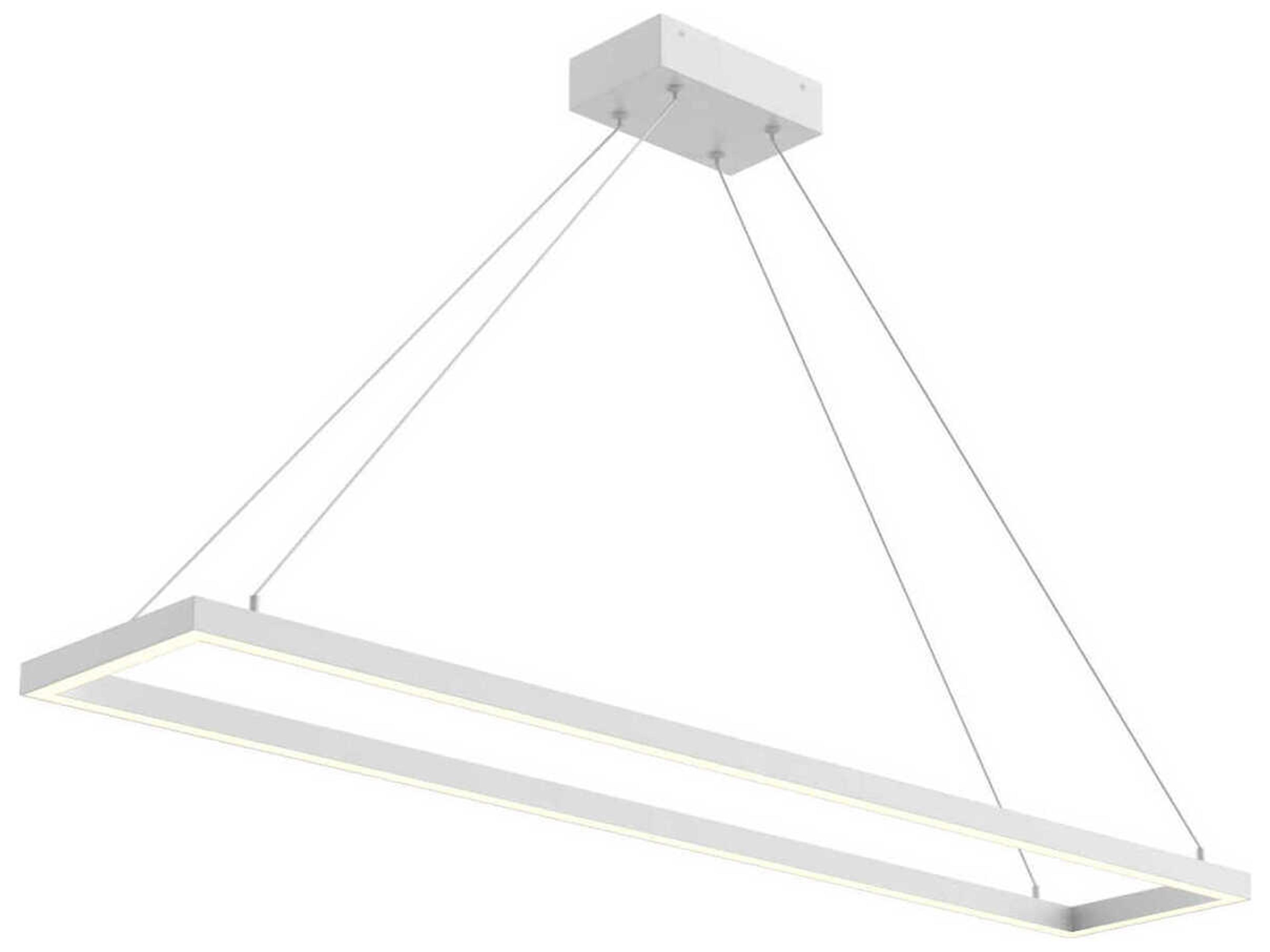 Kuzco Lighting Piazza White Linear Island Pendant