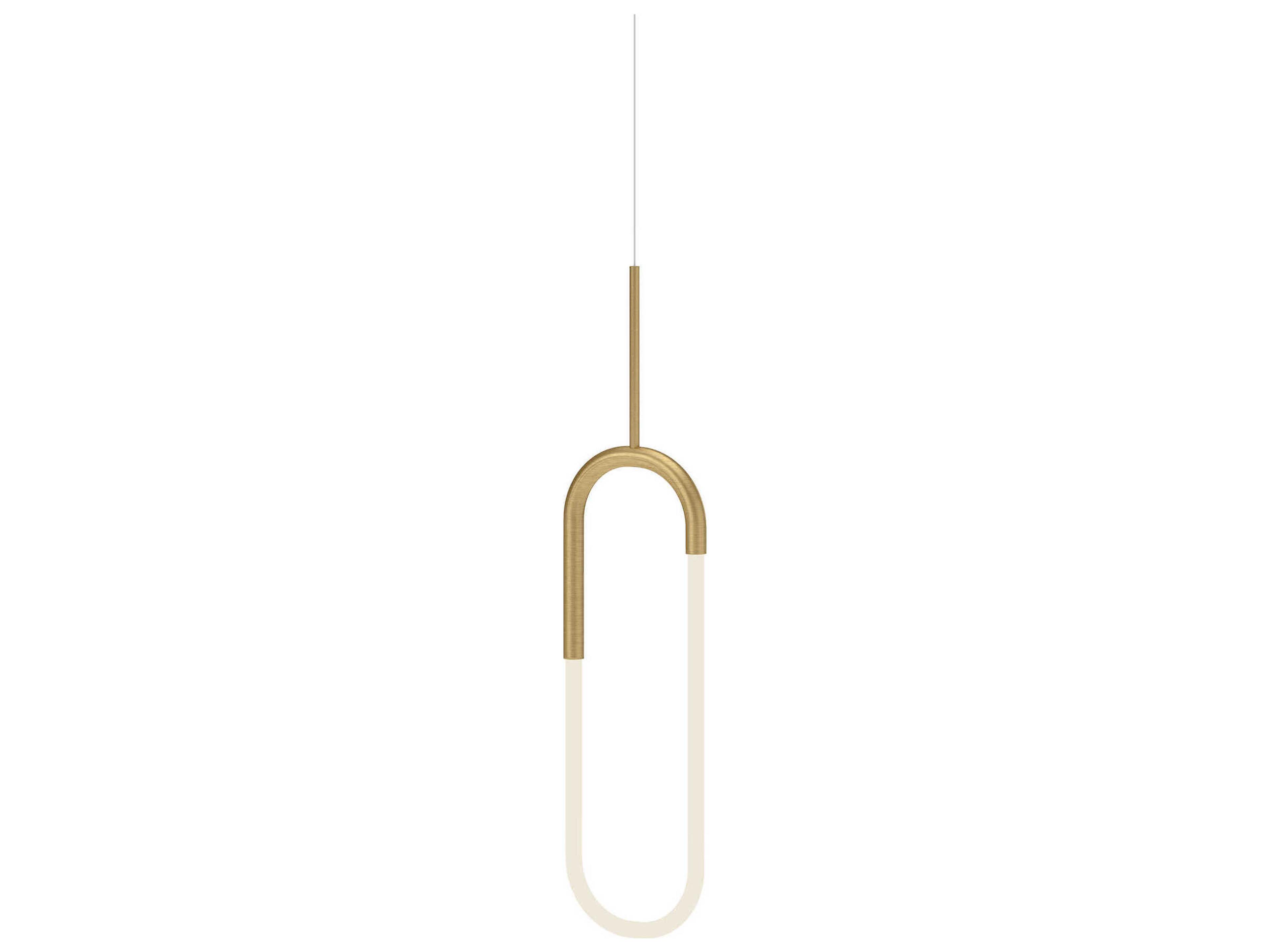 Kuzco Lighting Huron Brushed Gold Cylinder Mini Pendant