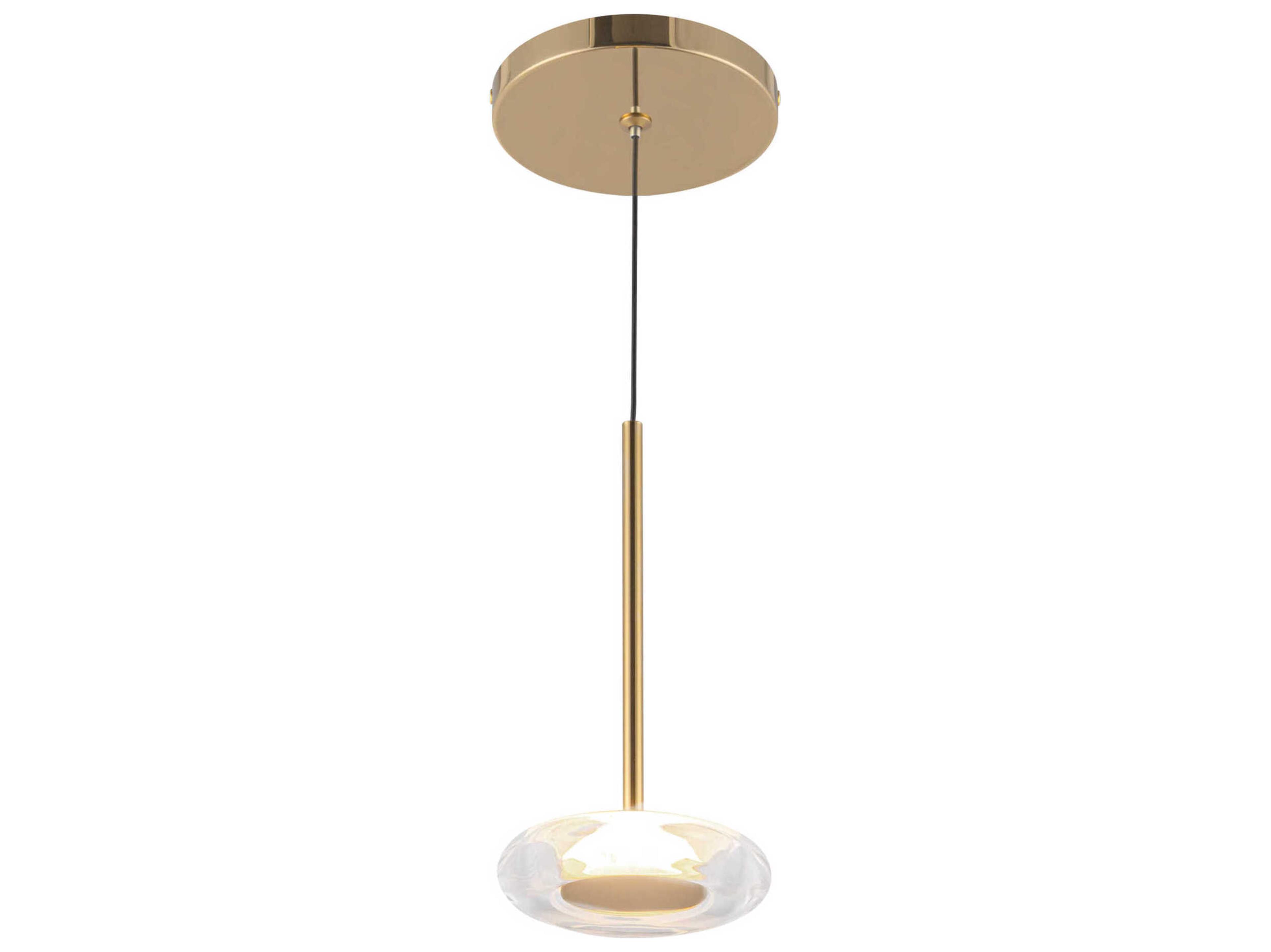 Kuzco Lighting Stephord Metallic Brass Round Mini Pendant
