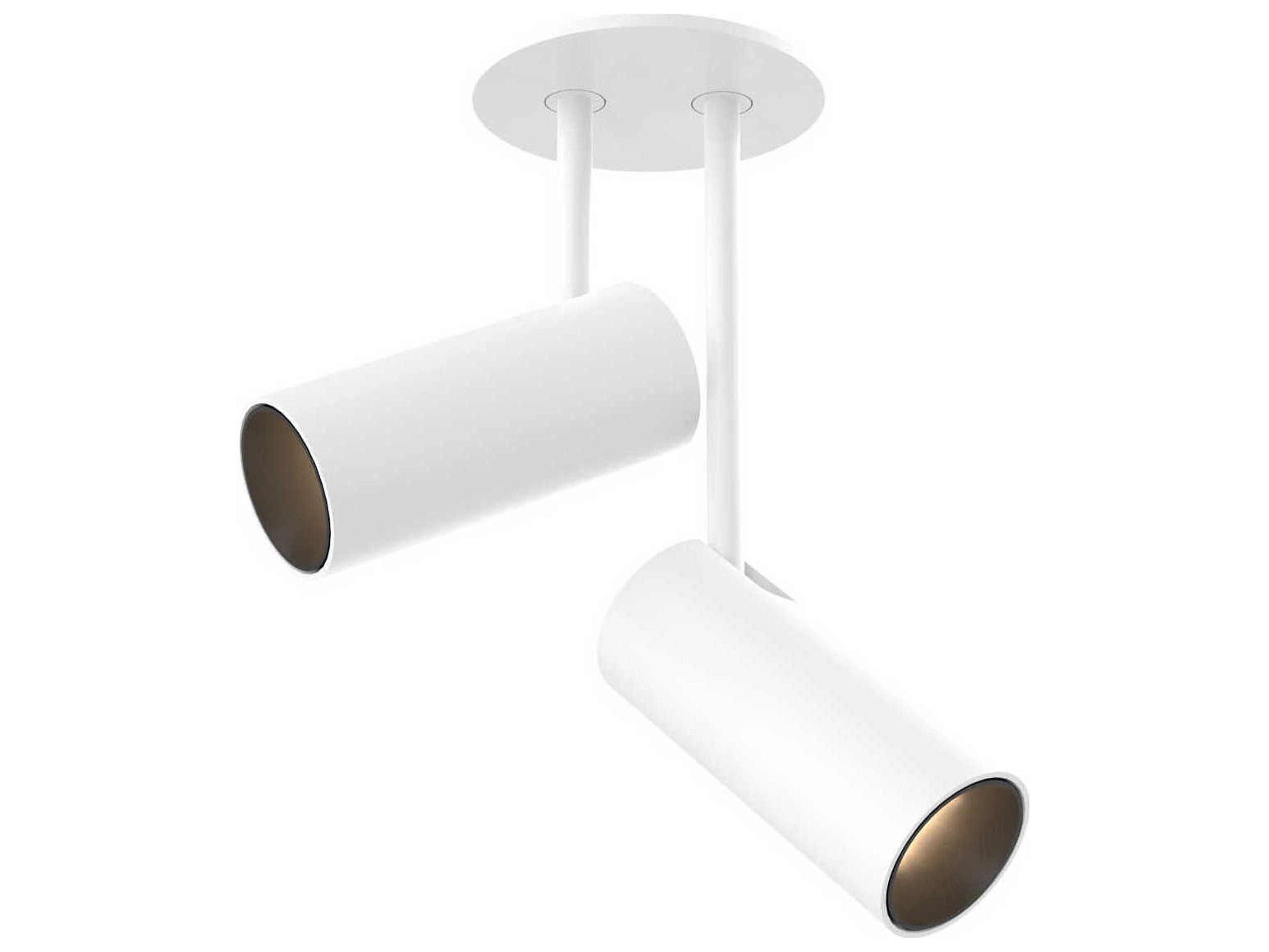 Kuzco Lighting Downey White Cylinder Semi Flush Mount