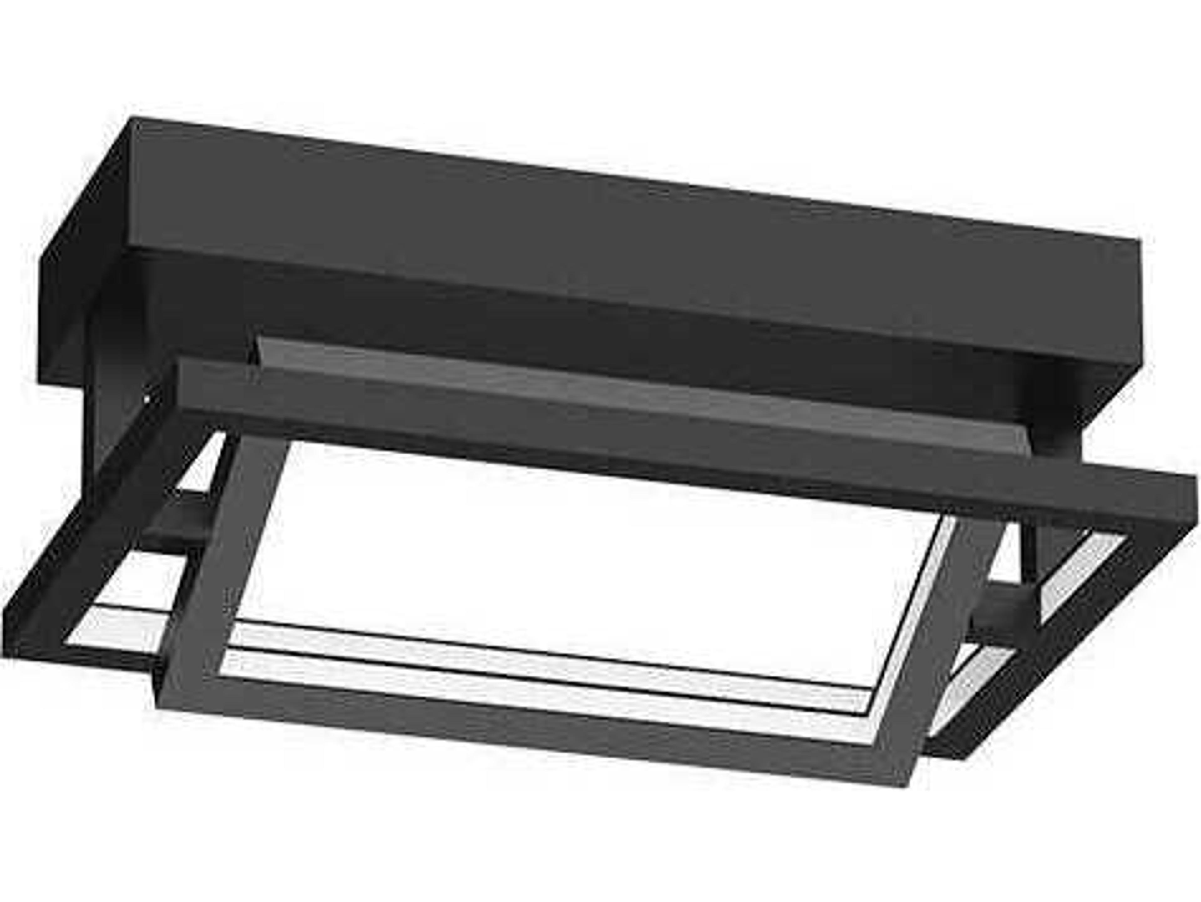 Kuzco Lighting Mondrian Black Geometric Semi Flush Mount