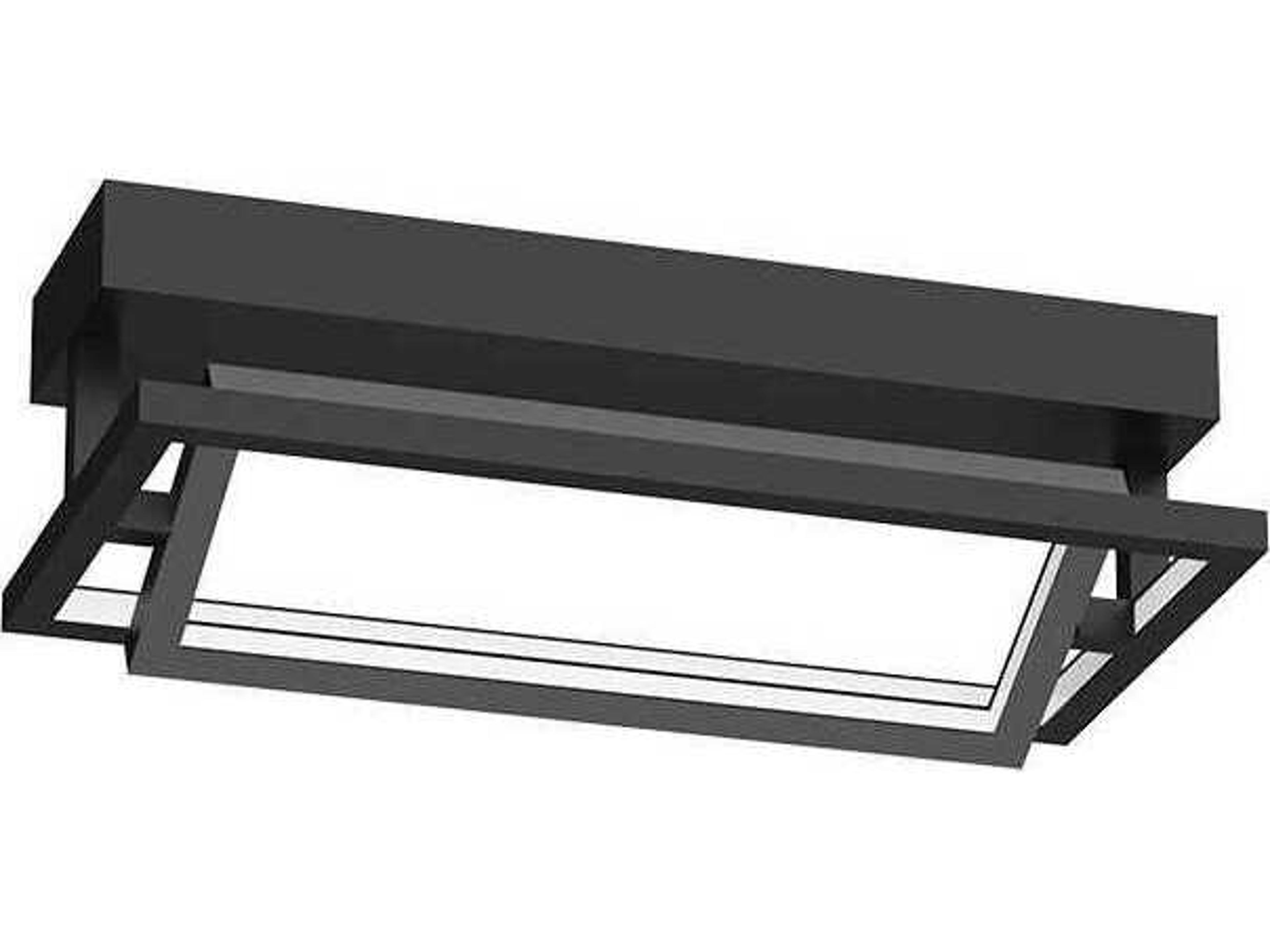 Kuzco Lighting Mondrian Black Linear Semi Flush Mount