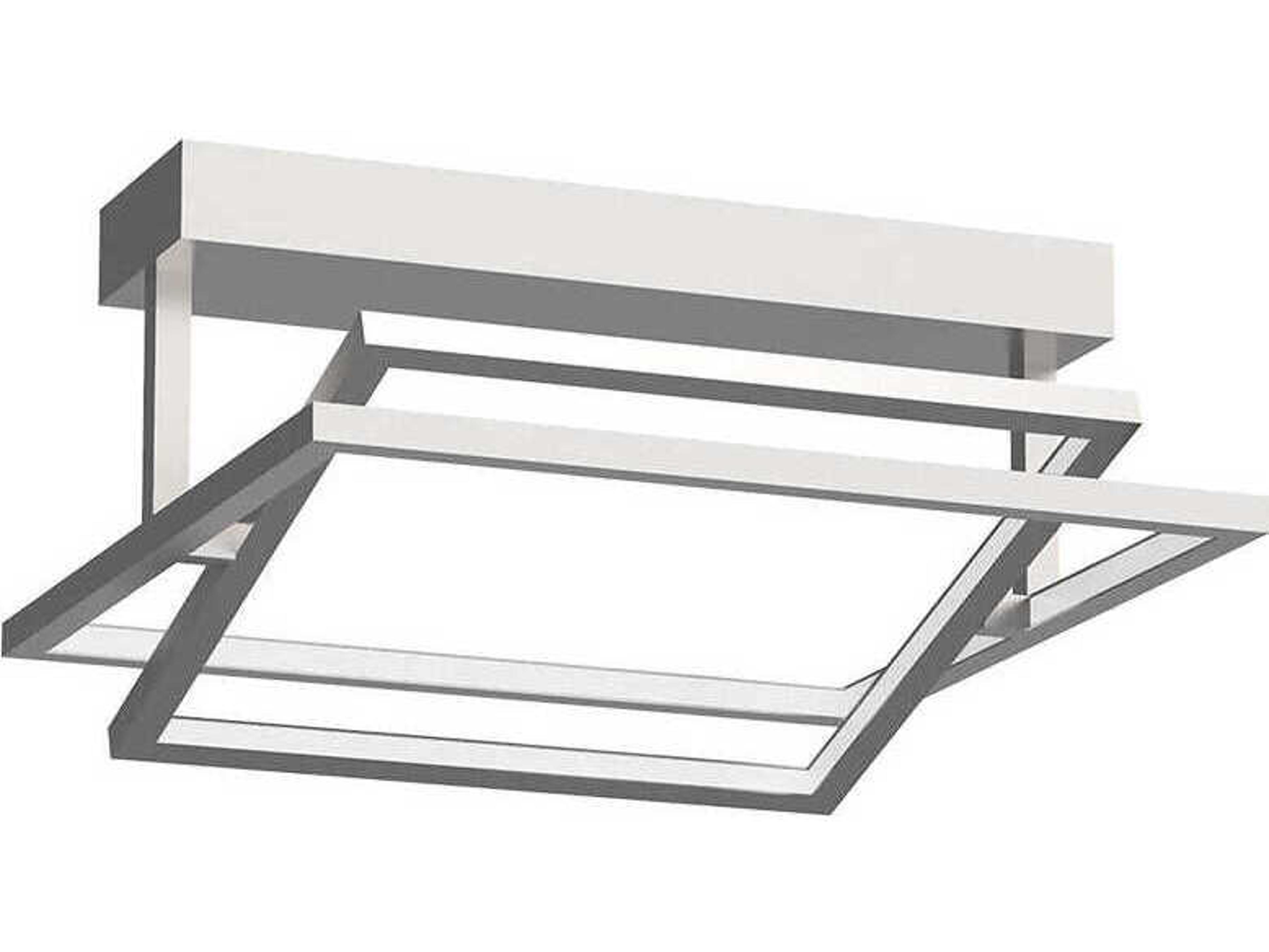 Kuzco Lighting Mondrian Brushed Nickel Geometric Semi Flush Mount